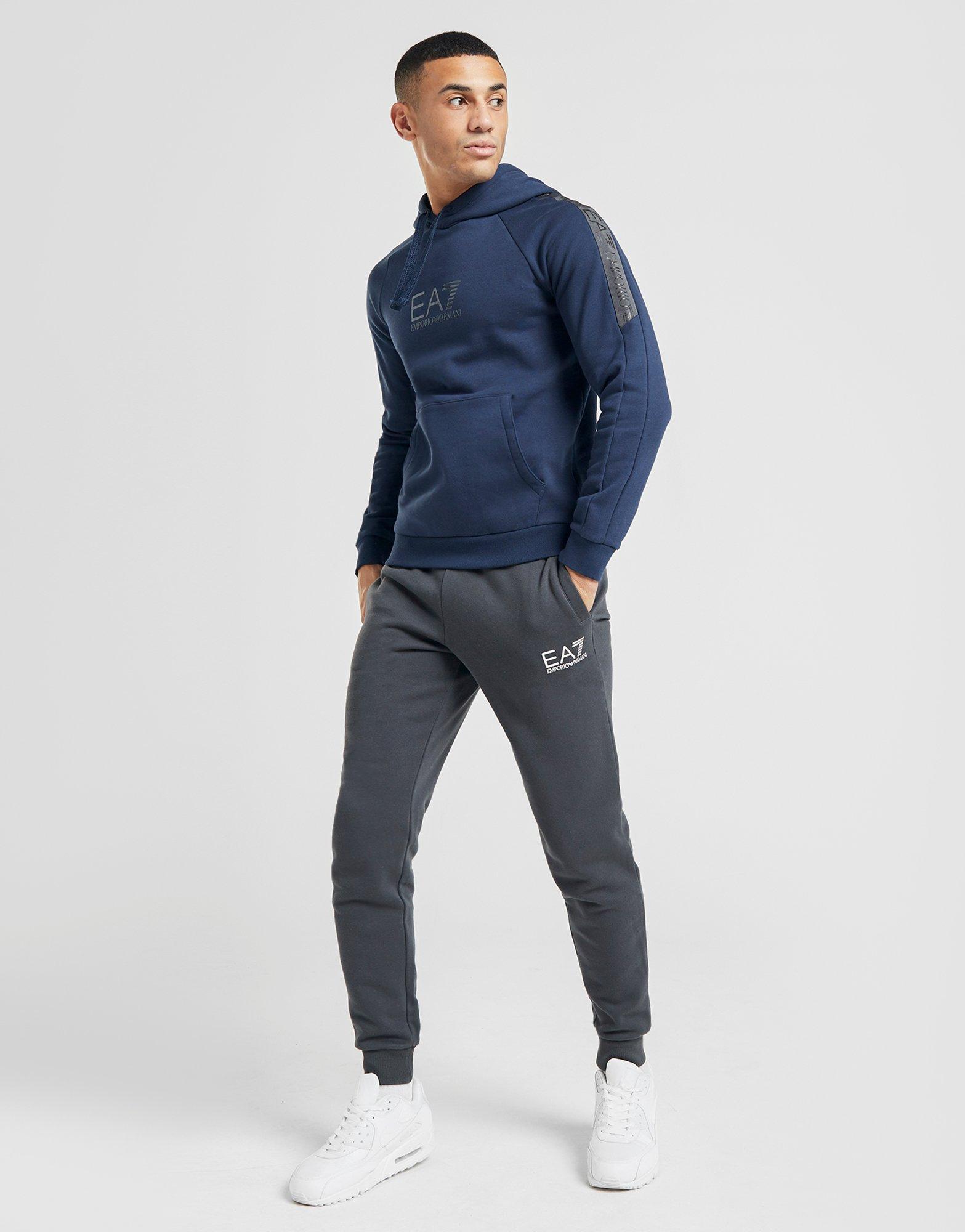 emporio armani taped jogger sweat in navy