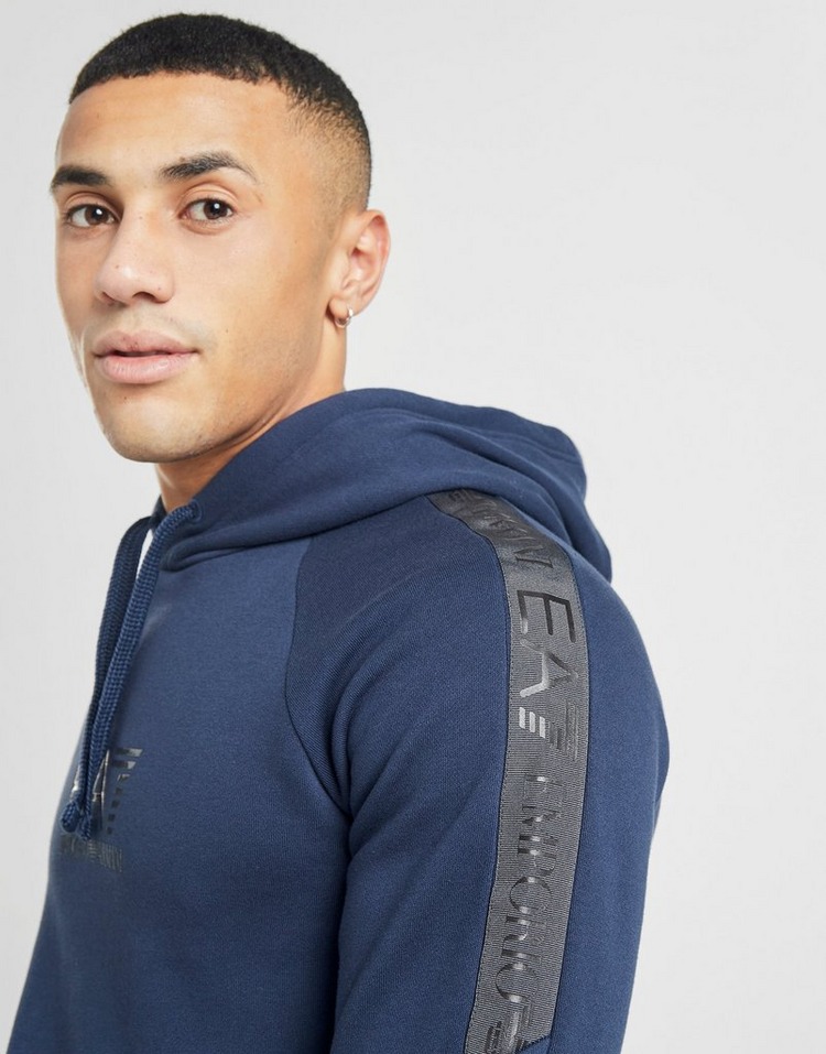 Buy Blue Emporio Armani EA7 Grain Tape Hoodie JD Sports JD Sports