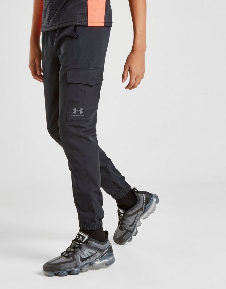 Black Under Armour Woven Cargo Pants Junior | JD Sports