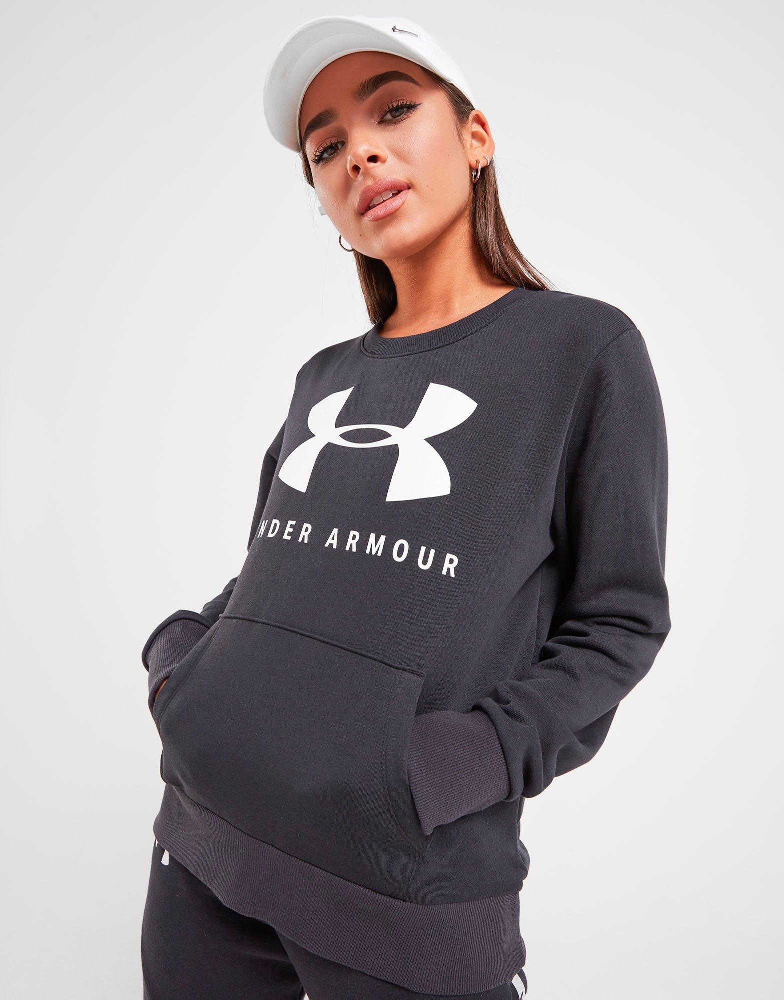 under armour felpa nera donna