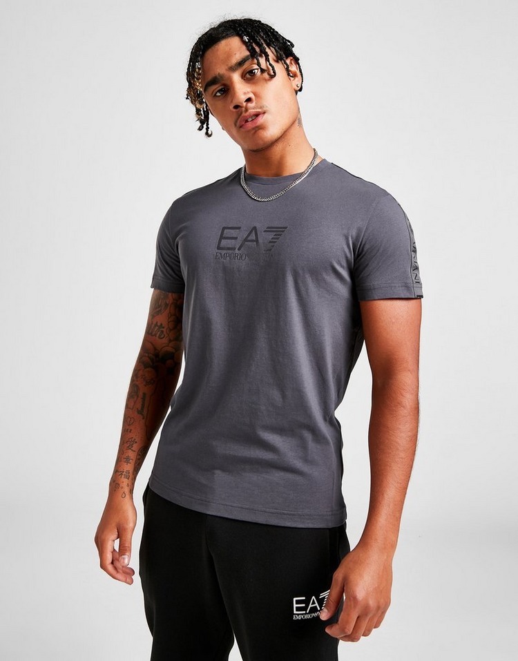 Buy Grey Emporio Armani Ea7 Grain Tape T Shirt Mens Jd Sports Jd