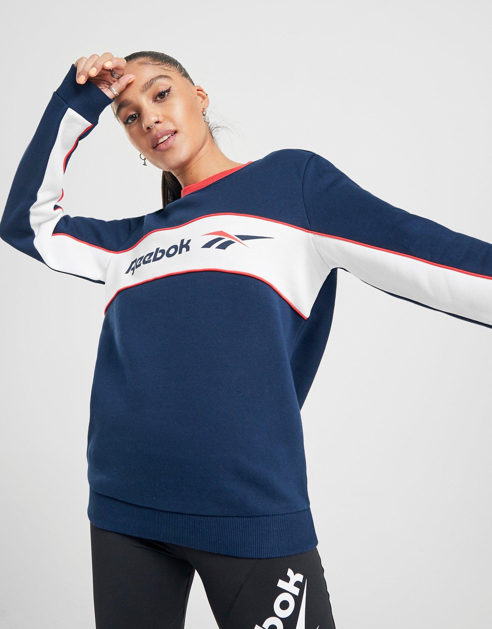 reebok vector panel crew sweatshirt