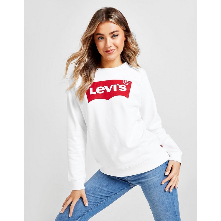 Buy White Levis Batwing Crew Neck Sweatshirt 