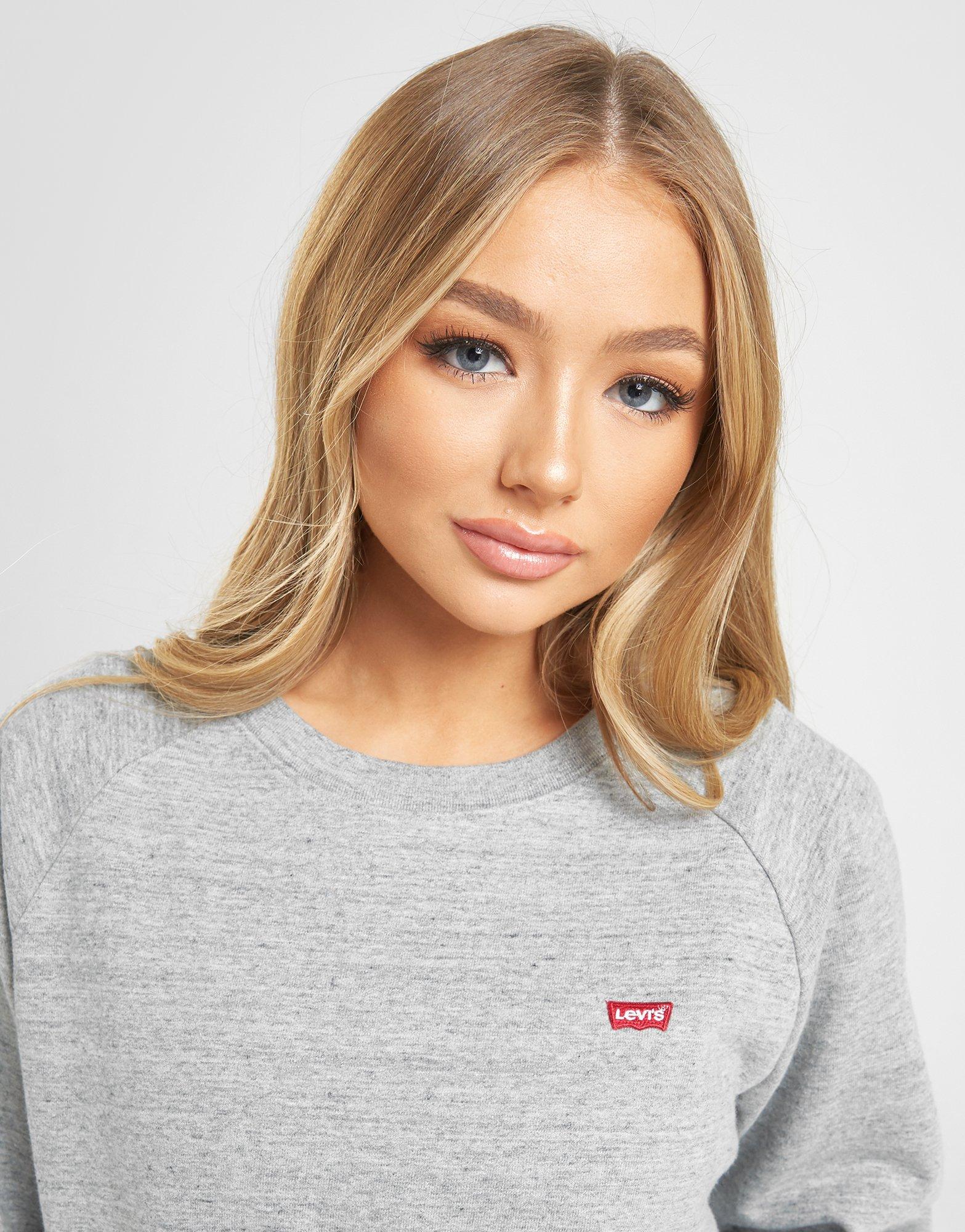 levi's grey women's sweatshirt