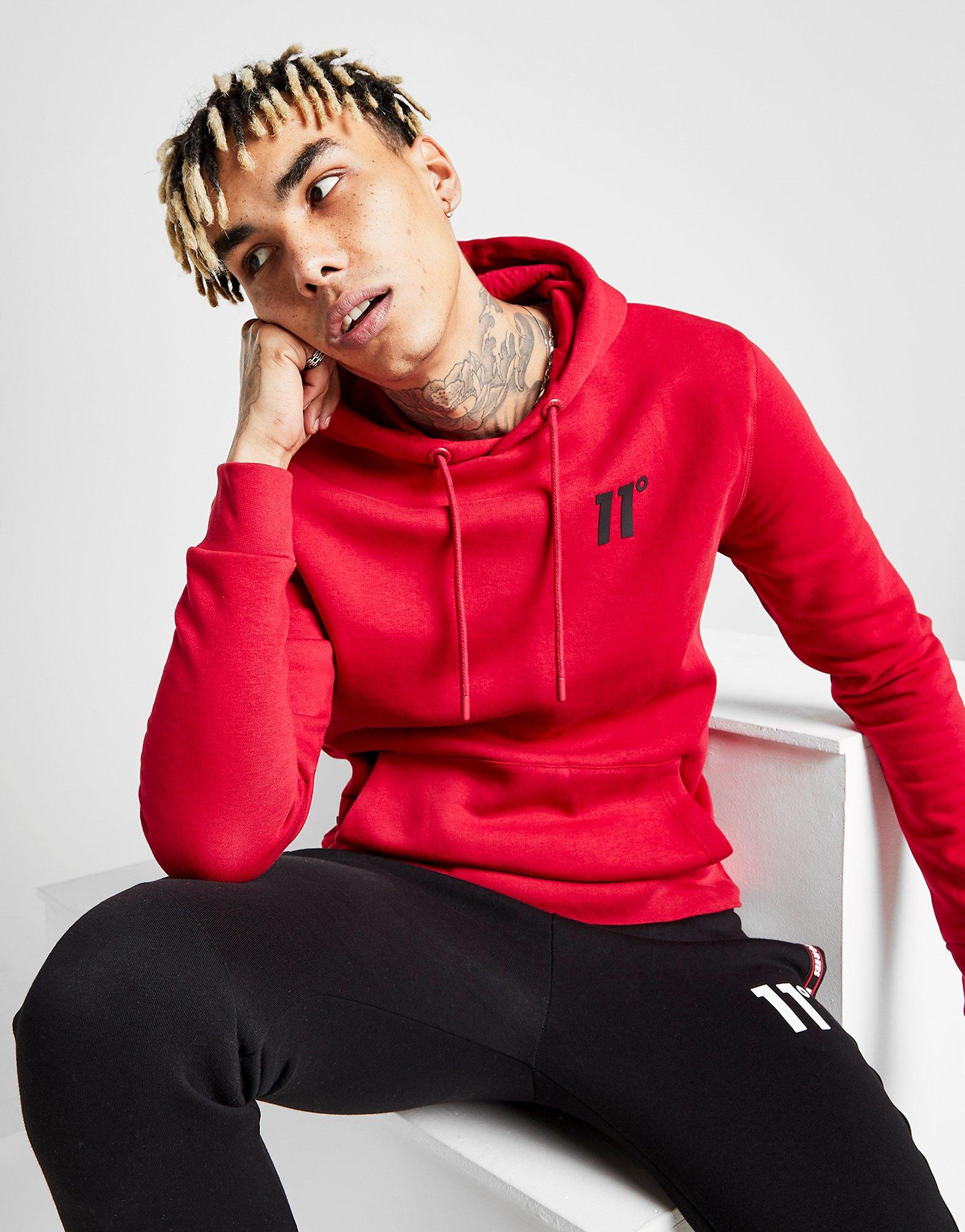 11 degrees red hoodie
