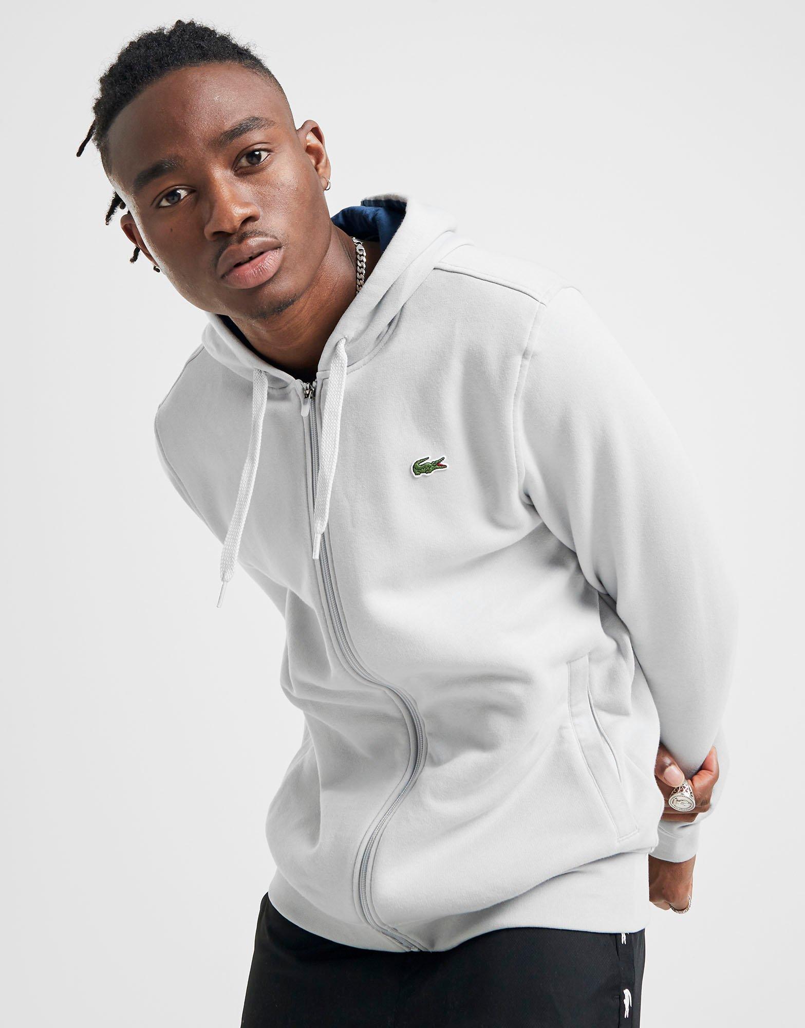 lacoste fleece zip hoodie