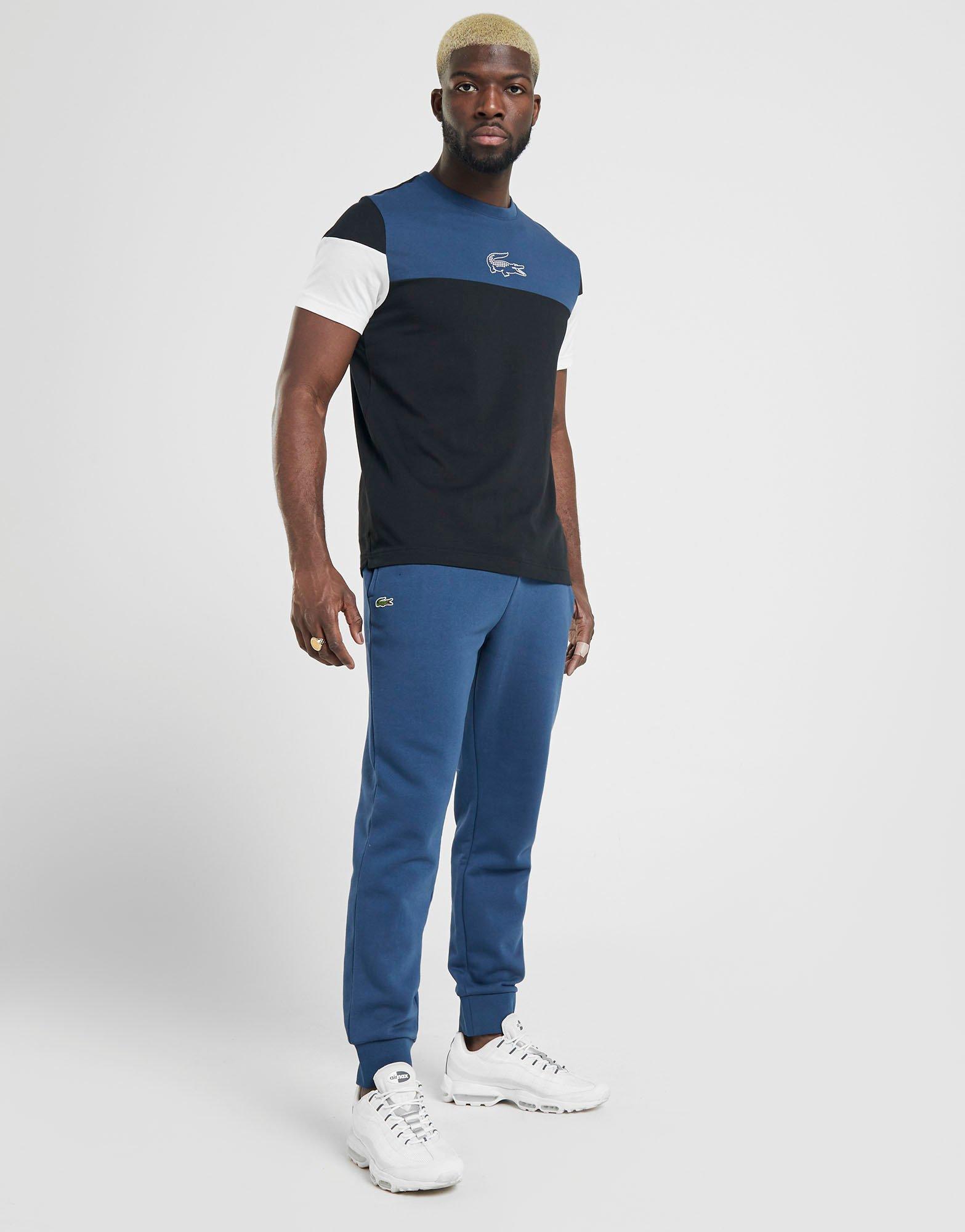 lacoste slim cuffed fleece pants