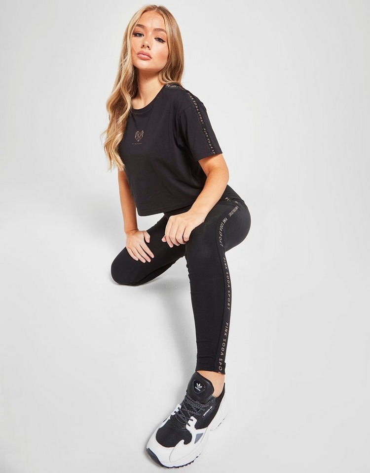 Pink Soda Sport Lurex Tape Leggings