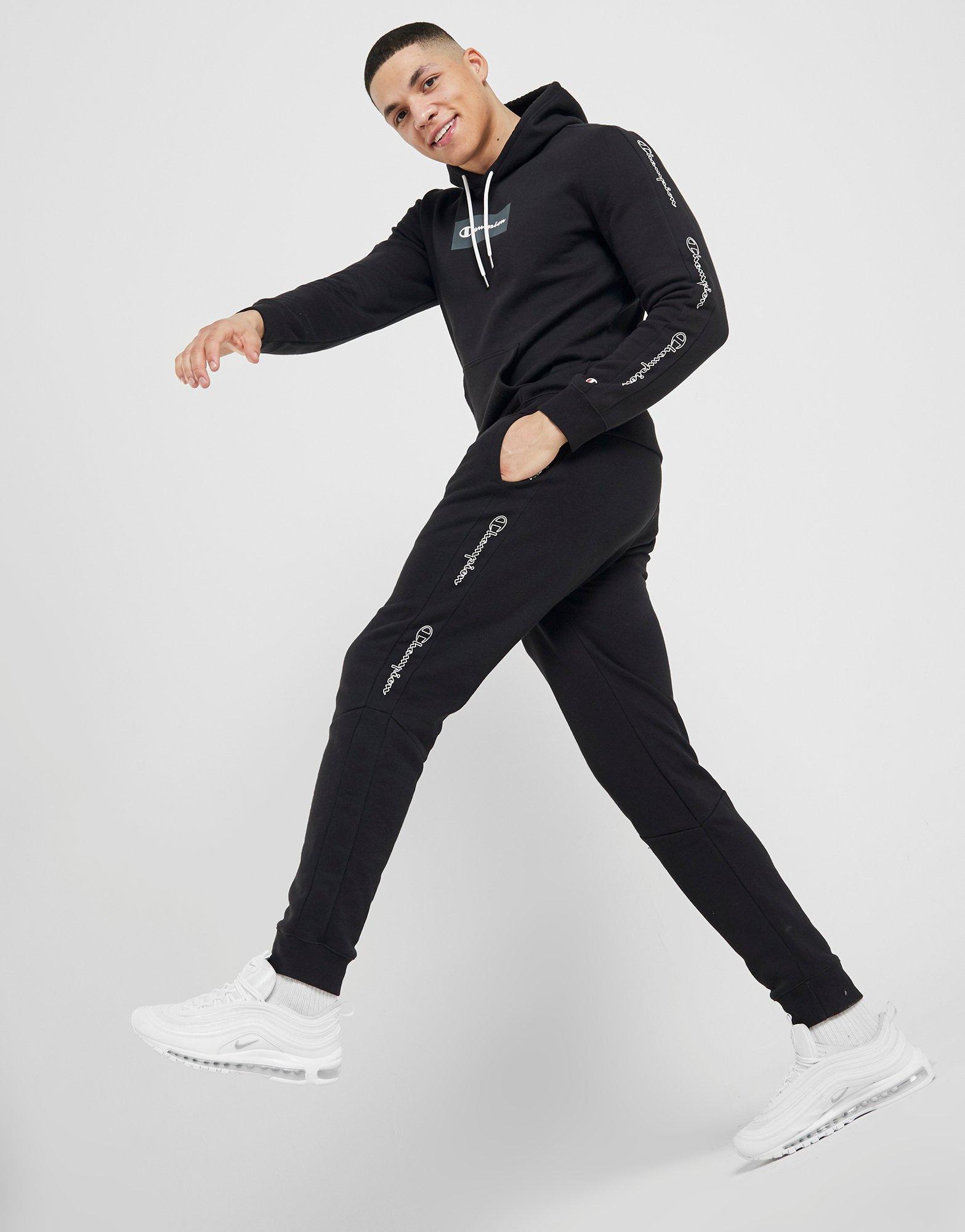 men's champion side tape track jogger pants