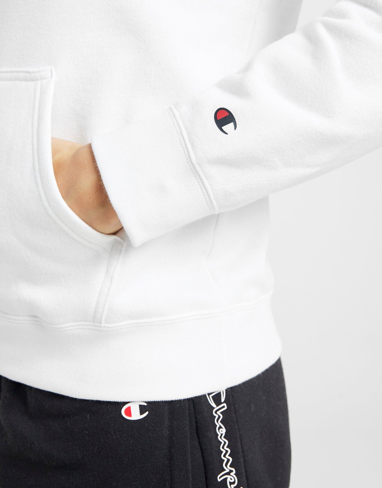 white champion core hoodie