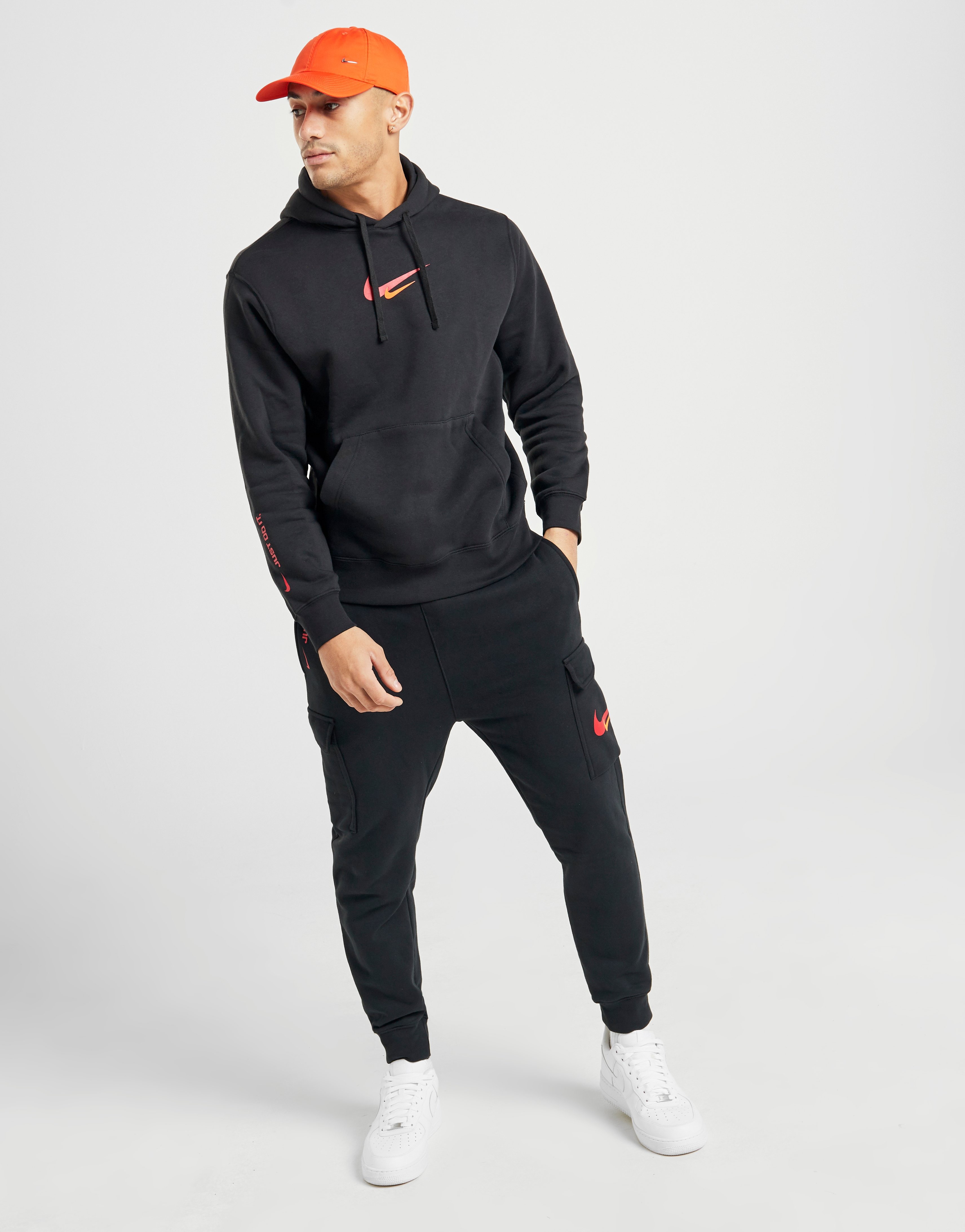 Black Swoosh Pants | JD Sports UK