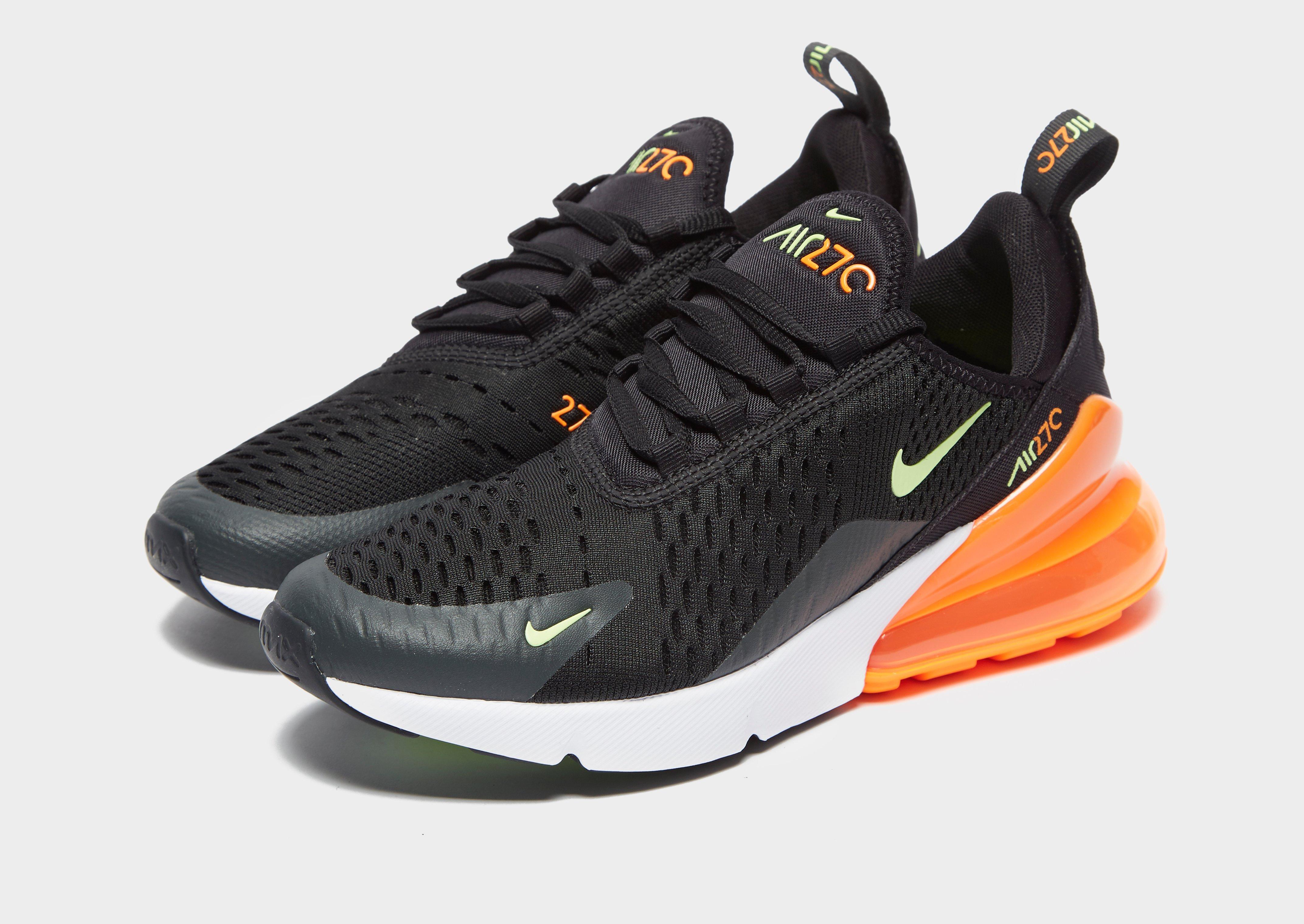 nike air max 270 junior orange and black