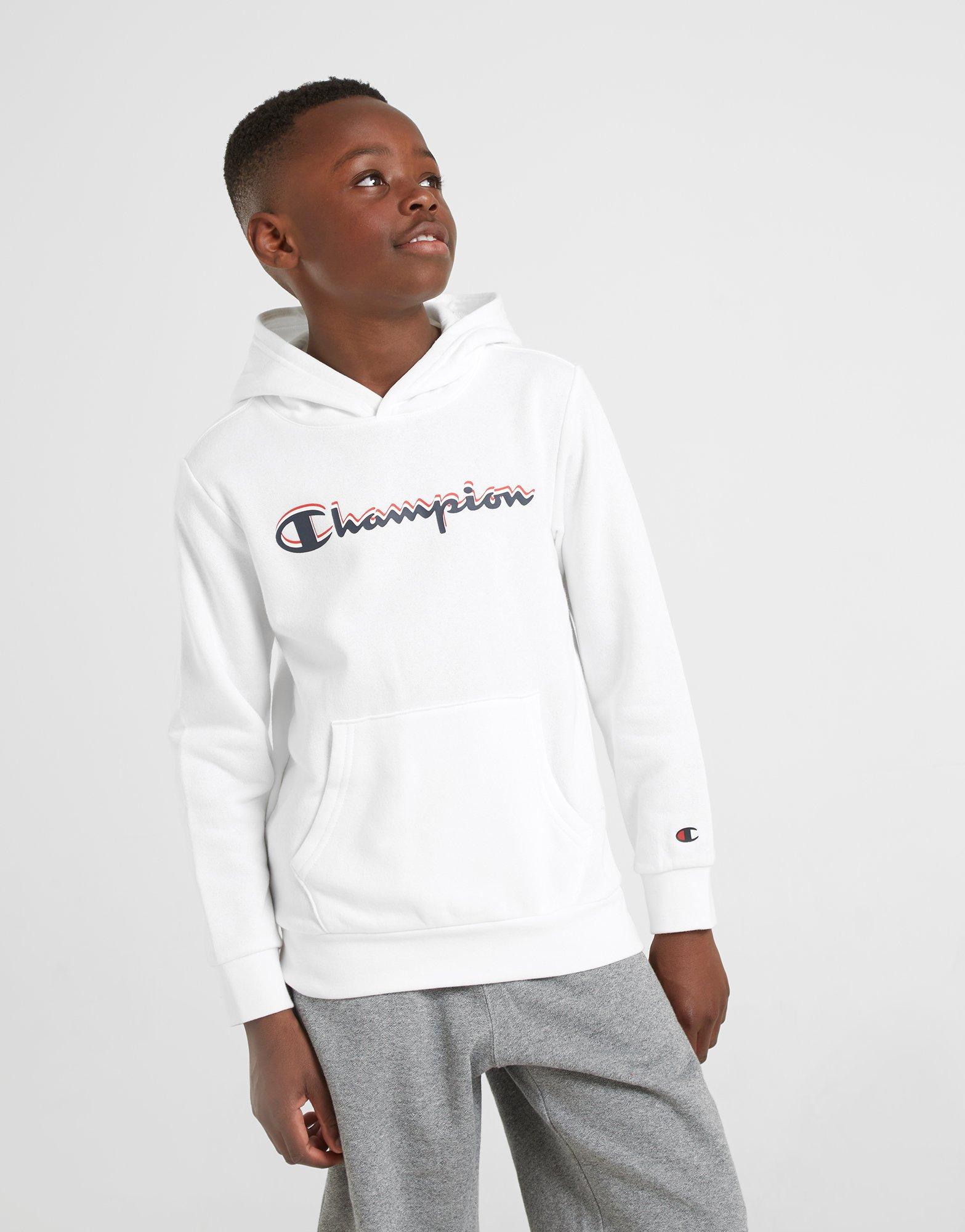 white hoodie champion