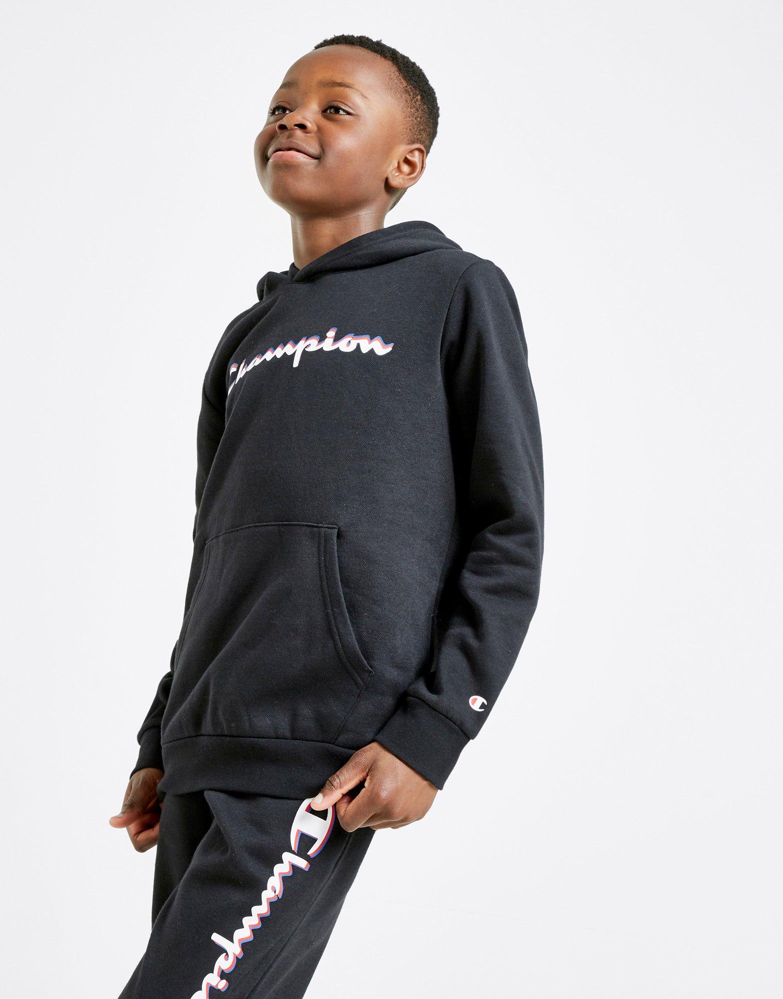 champion logo hoodie junior