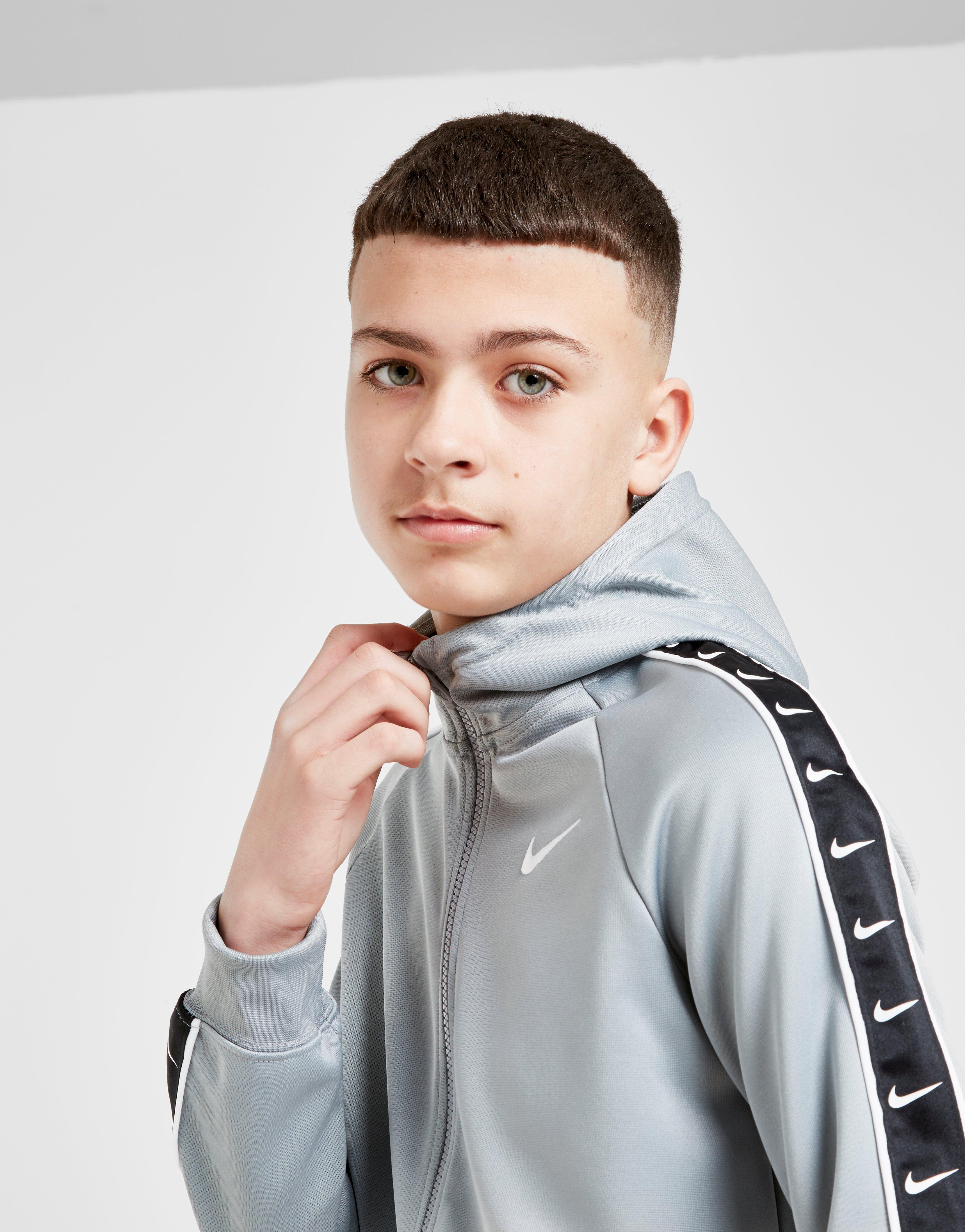 nike tape zip hoodie