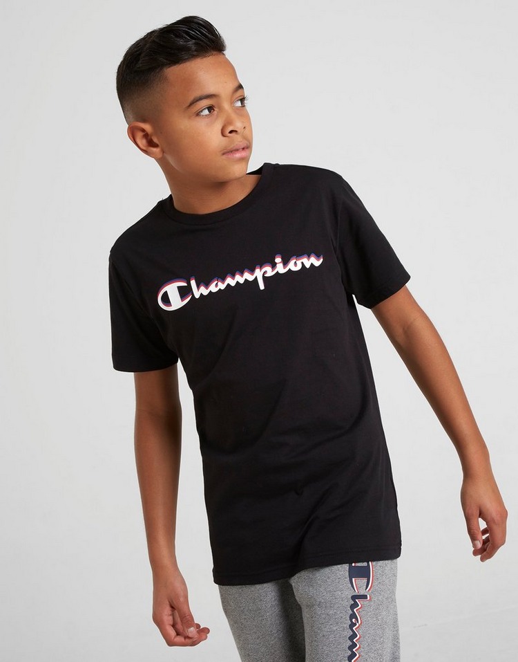 Buy Black Champion Large Logo TShirt Junior JD Sports JD Sports