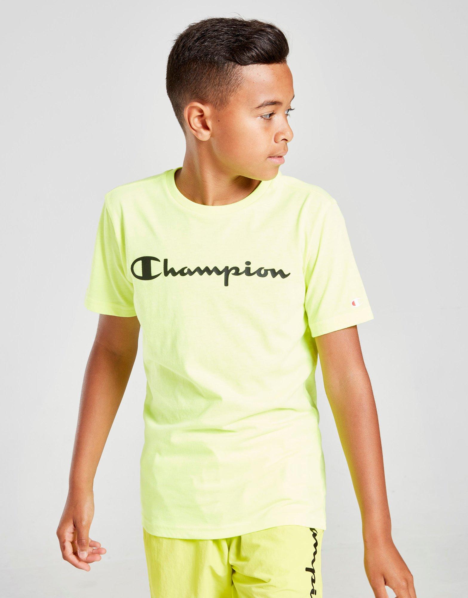 neon yellow champion shirt