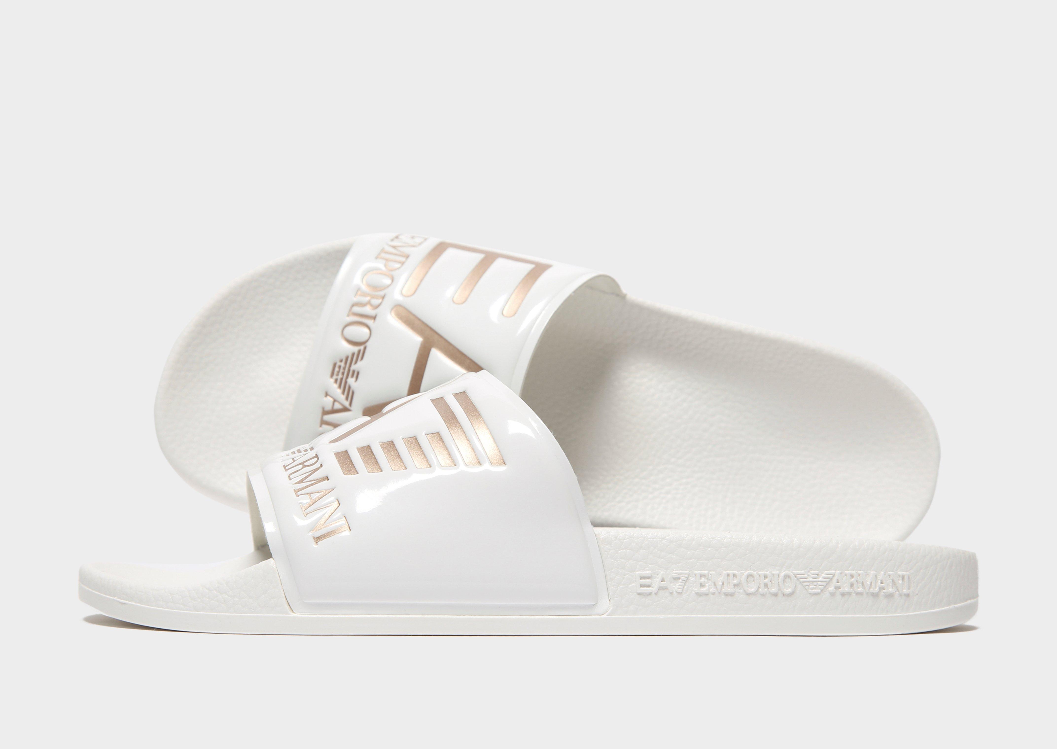 White on sale ea7 sliders