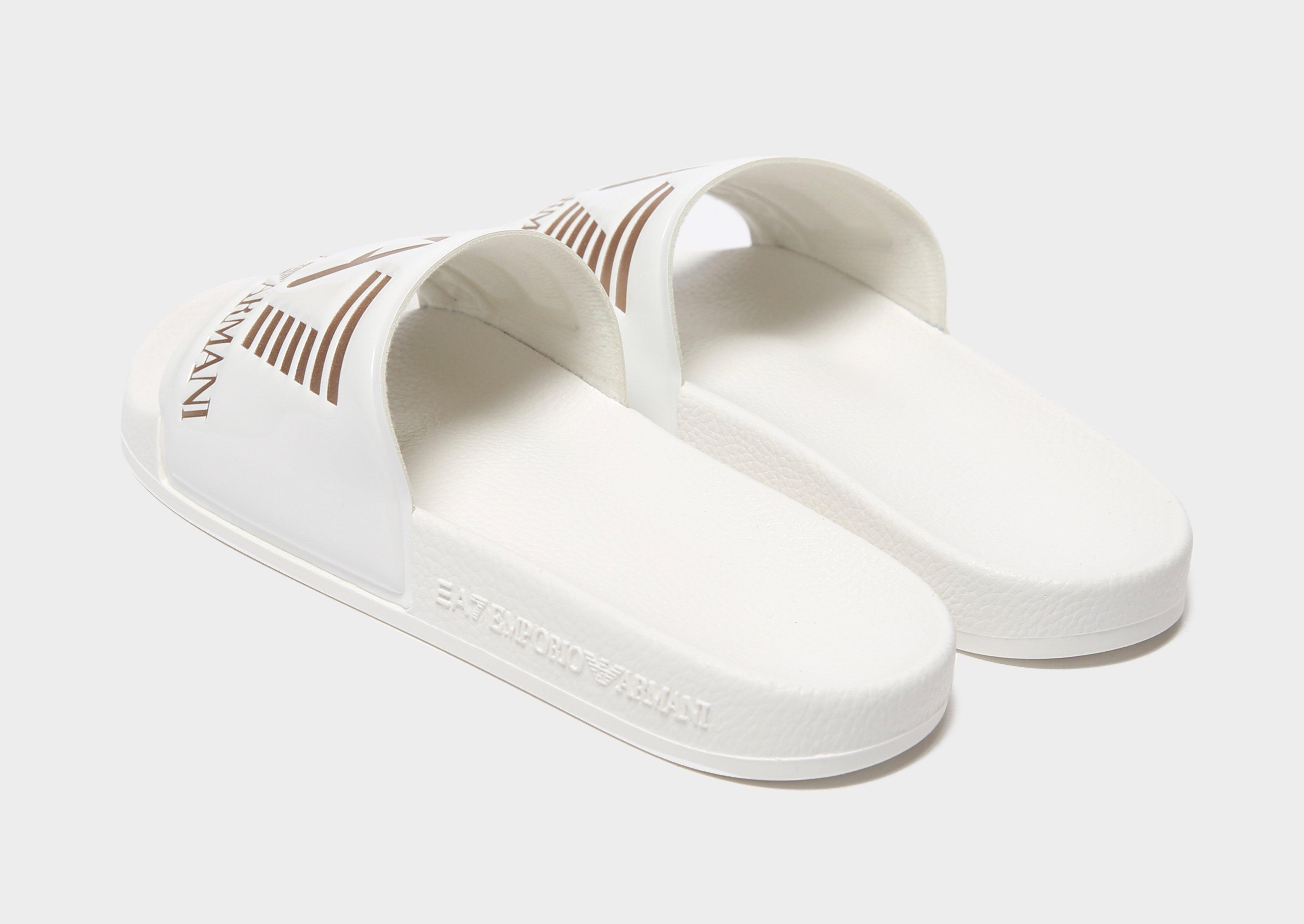 White Emporio Armani EA7 Seaworld Slides Women s JD Sports UK