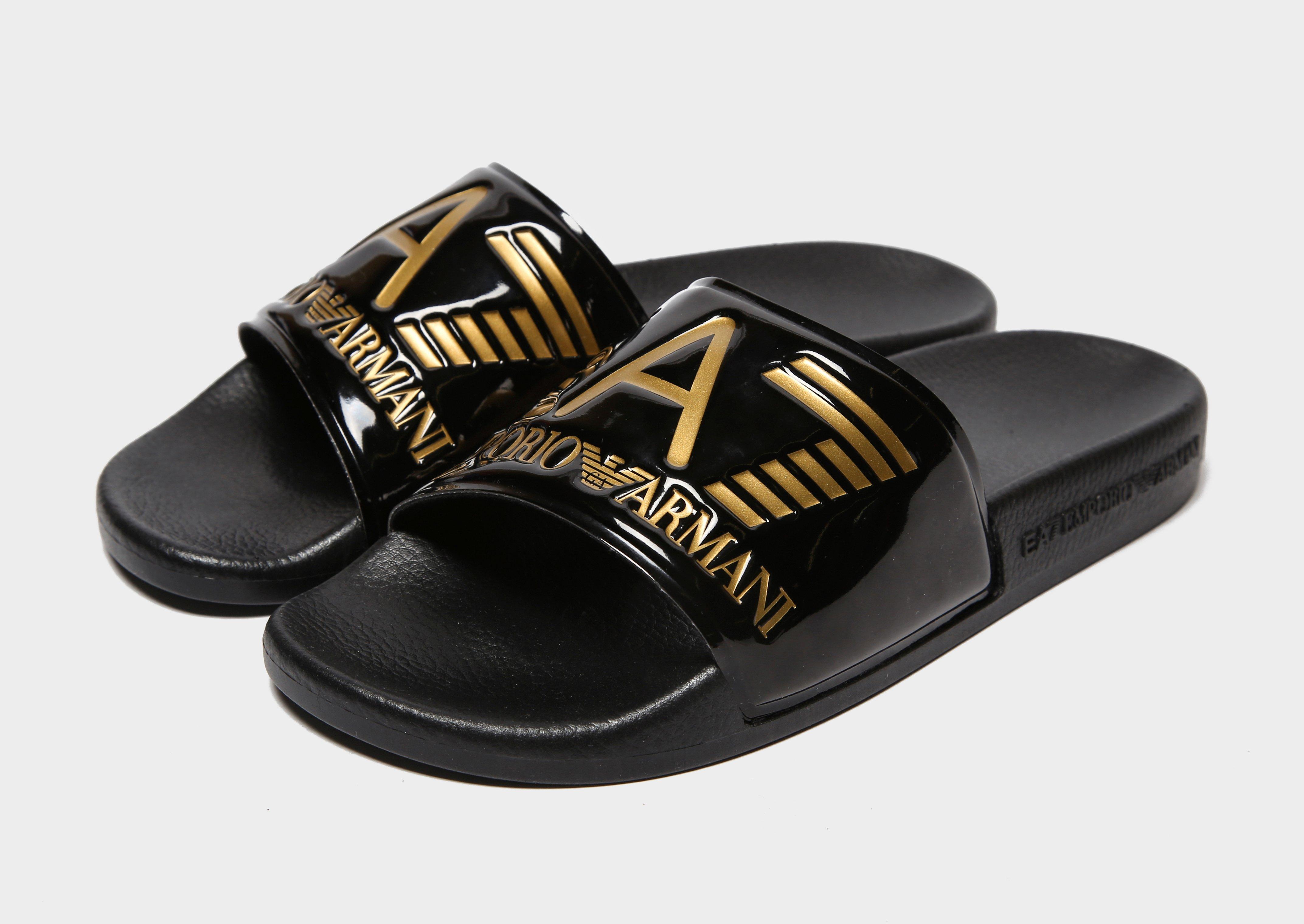 Black Emporio Armani EA7 Seaworld Slides Women s JD Sports UK