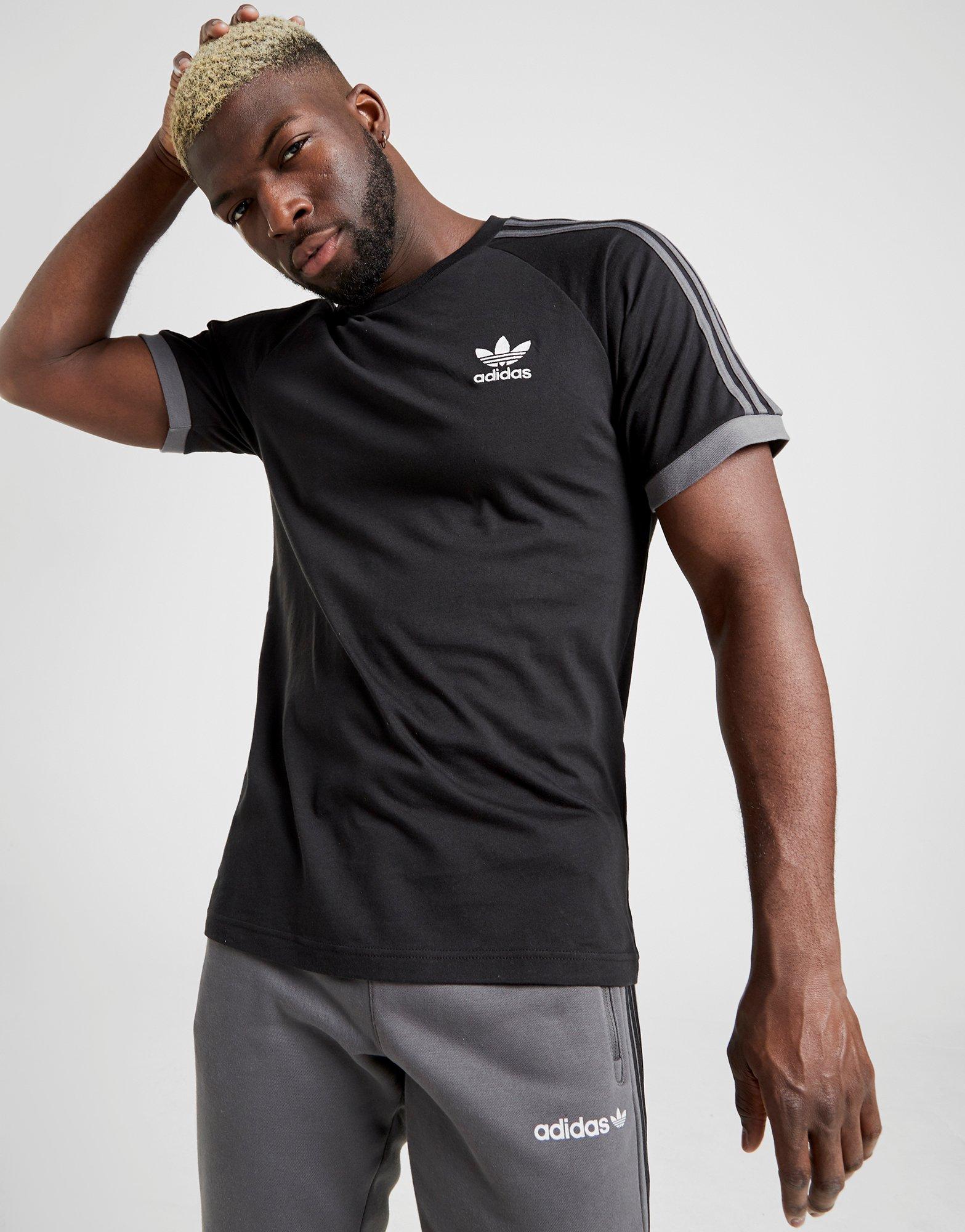 adidas california 3 stripe t shirt