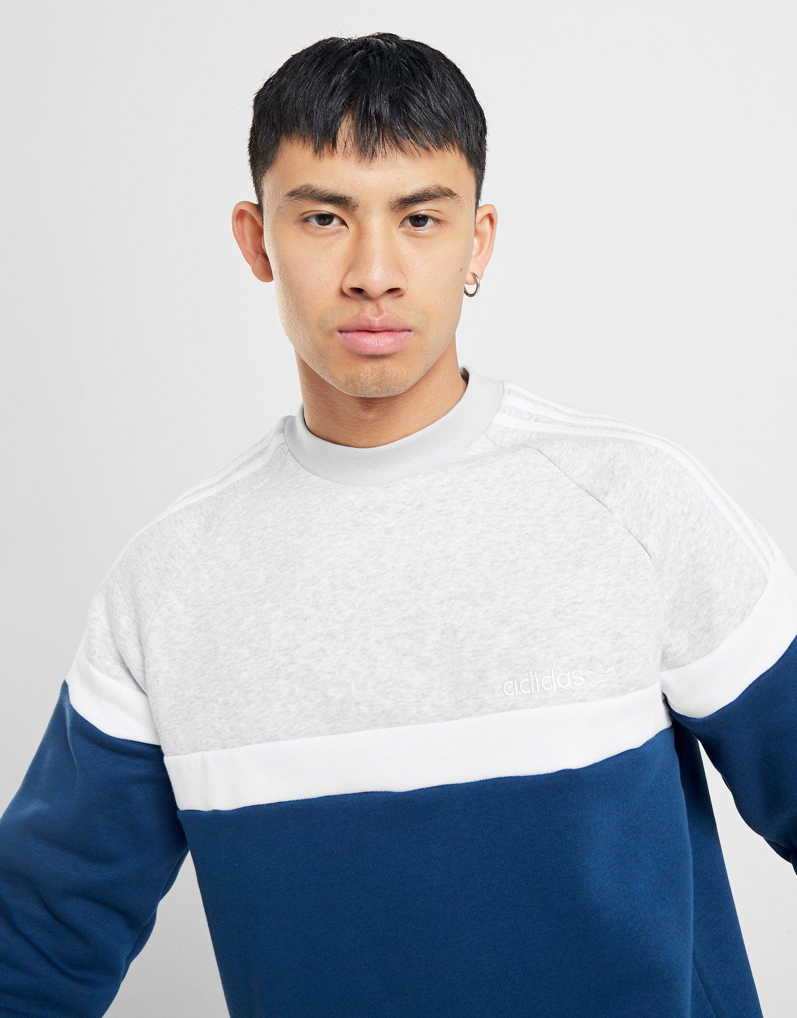 adidas originals linear sweater in lilac and black