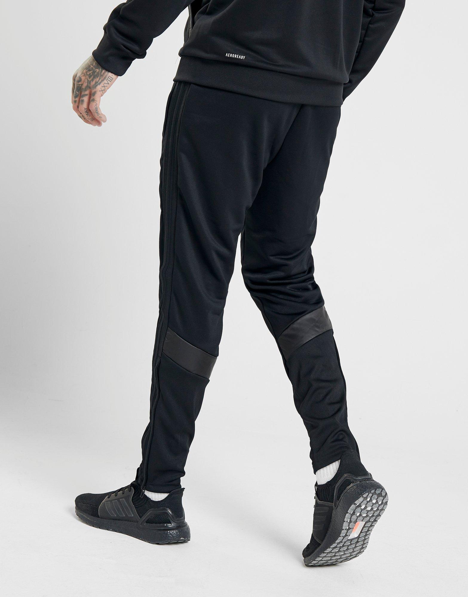 black on black adidas track pants