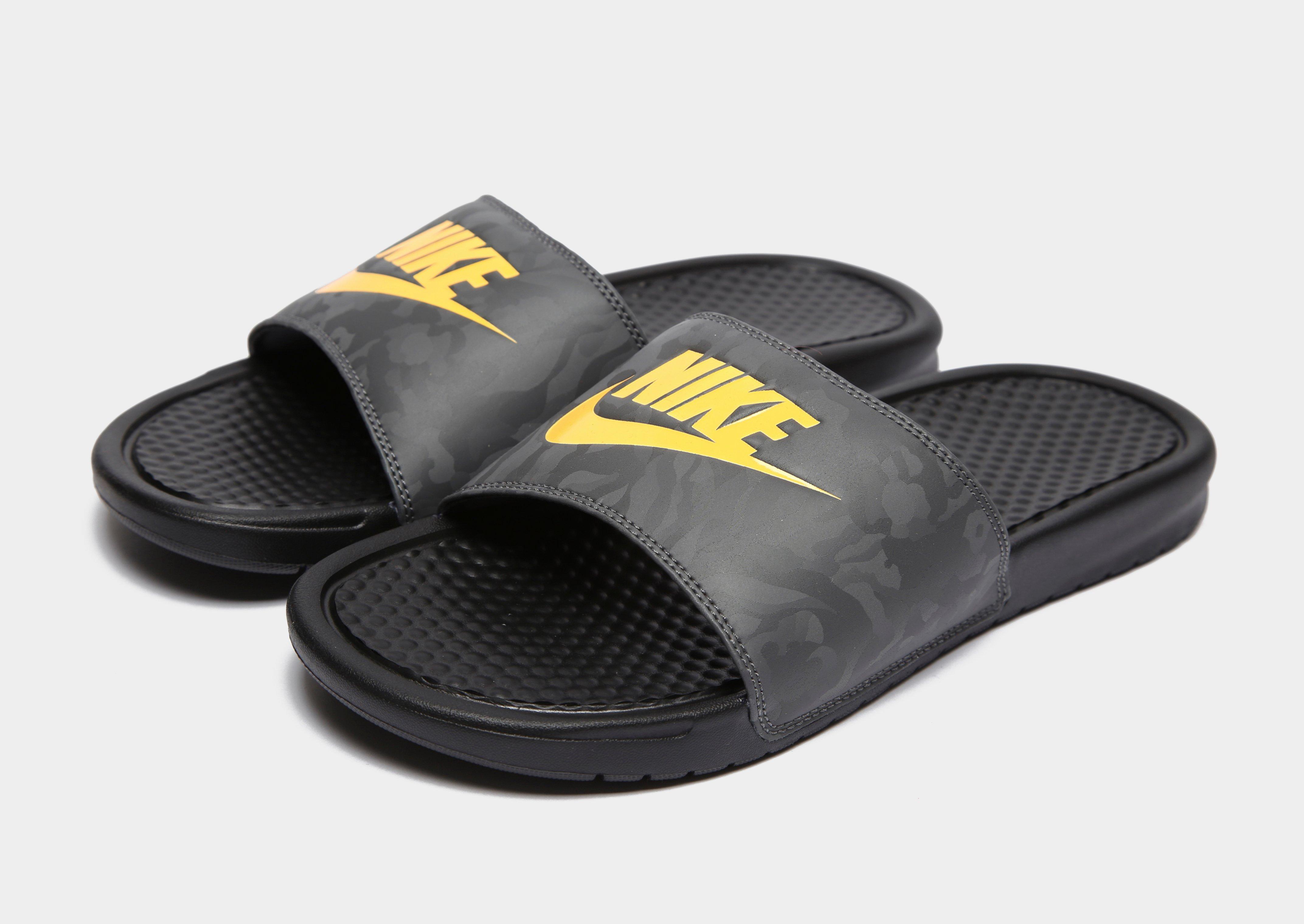 nike yellow slides