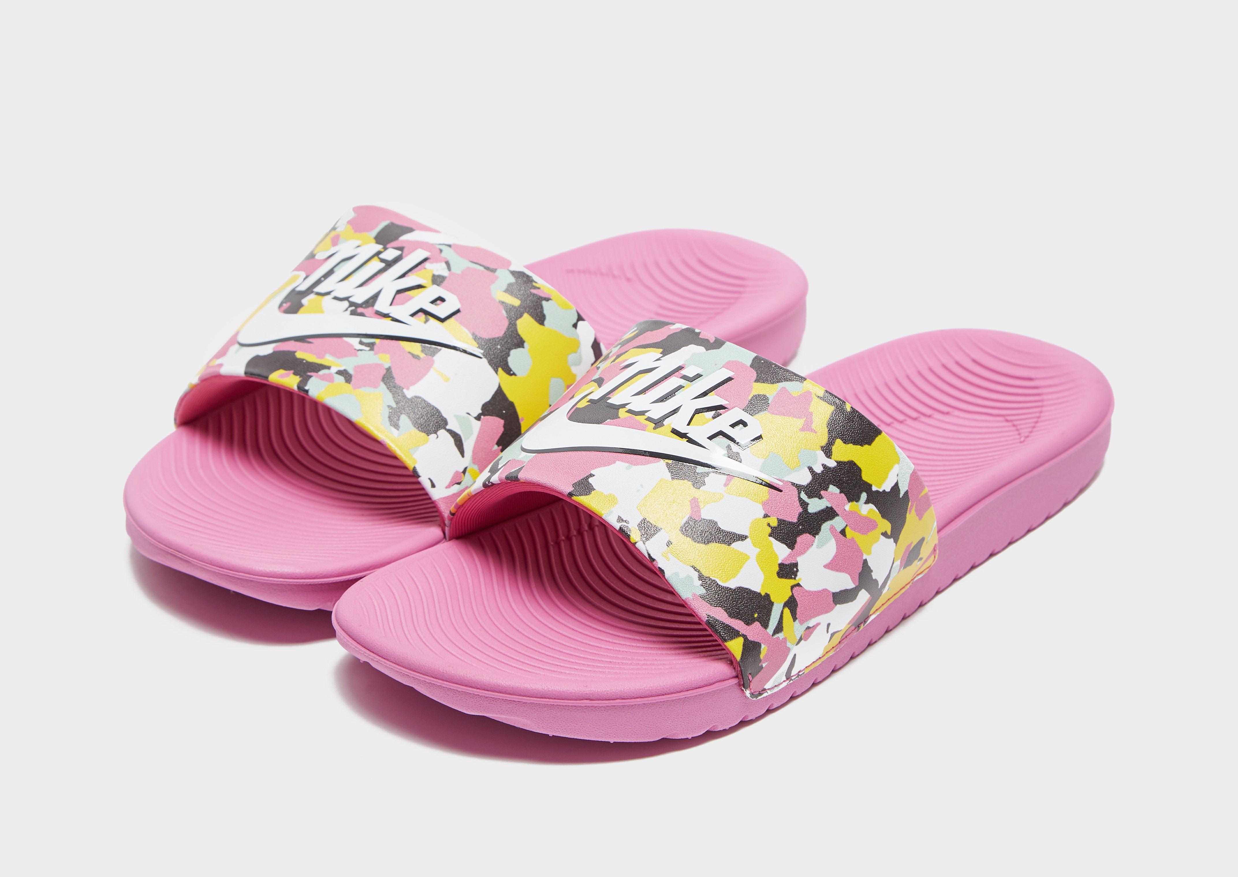 nike kawa slides junior pink