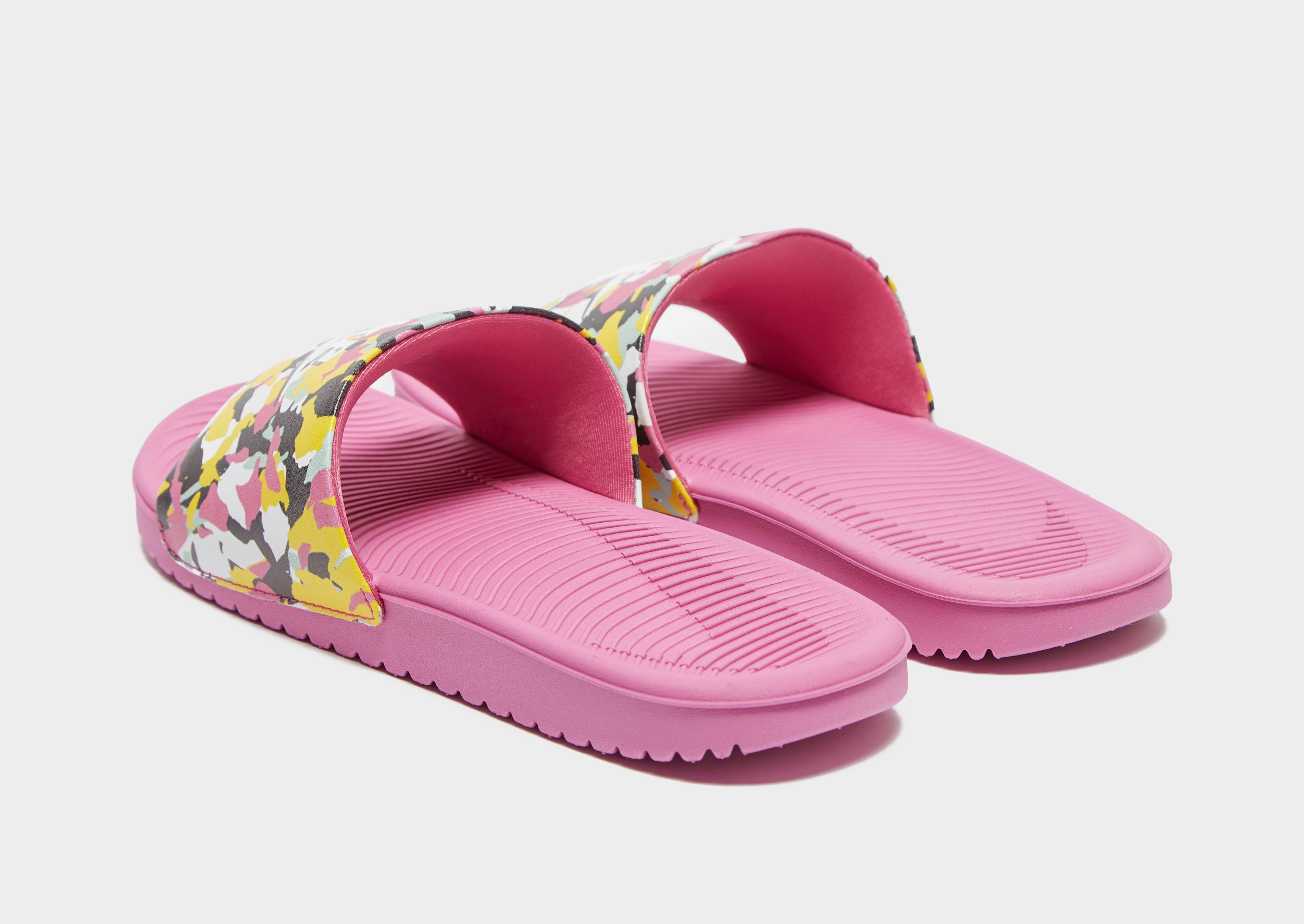 nike kawa slides junior pink