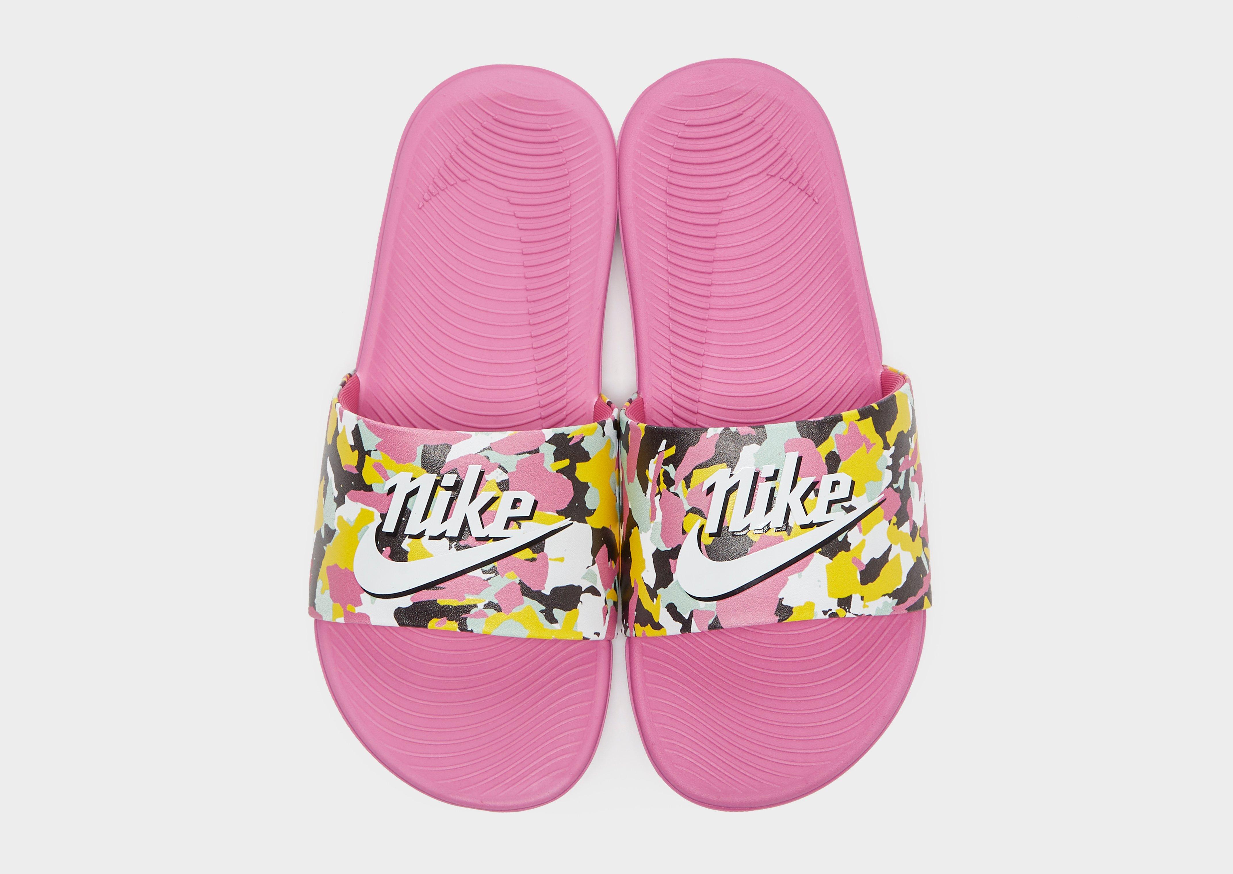 nike kawa slides junior pink