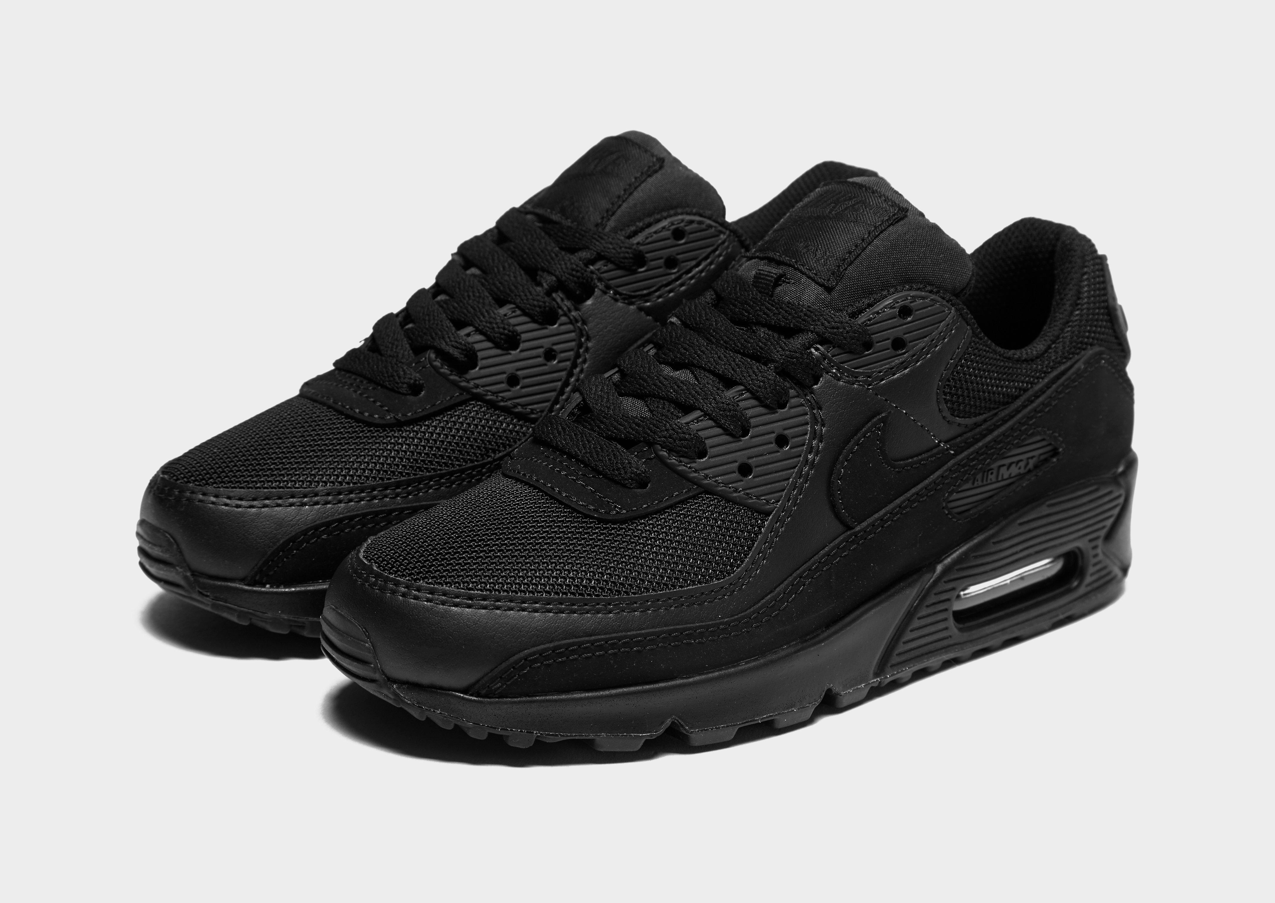 nike air max 90 black leather womens