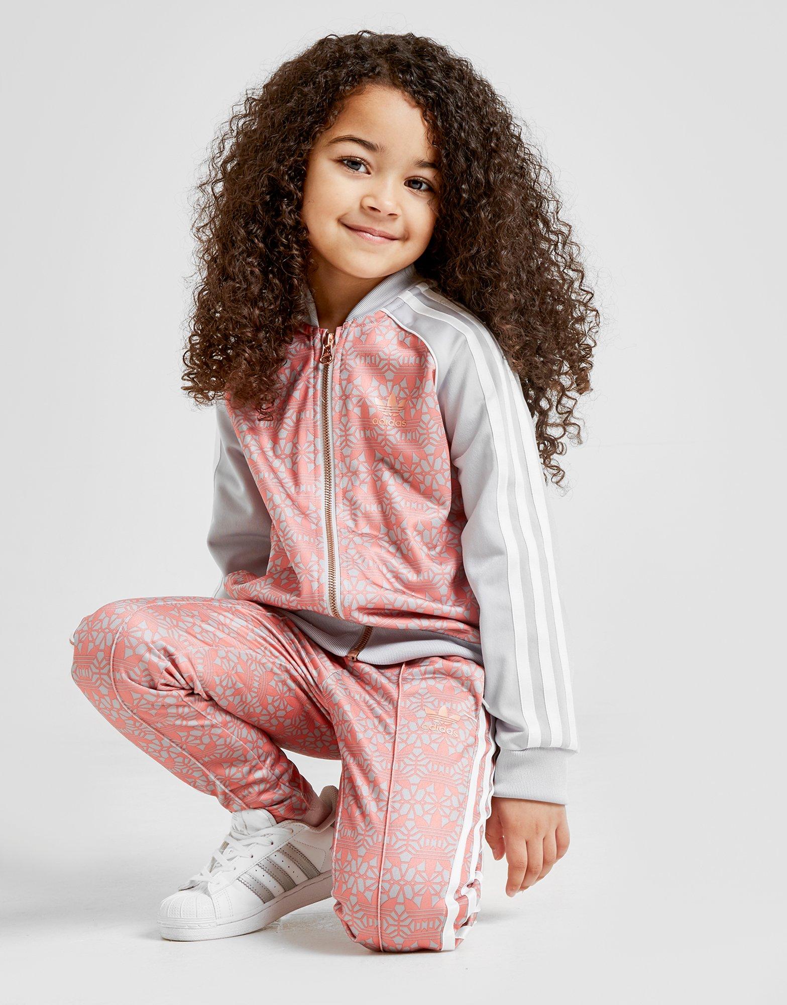 childrens pink adidas tracksuit