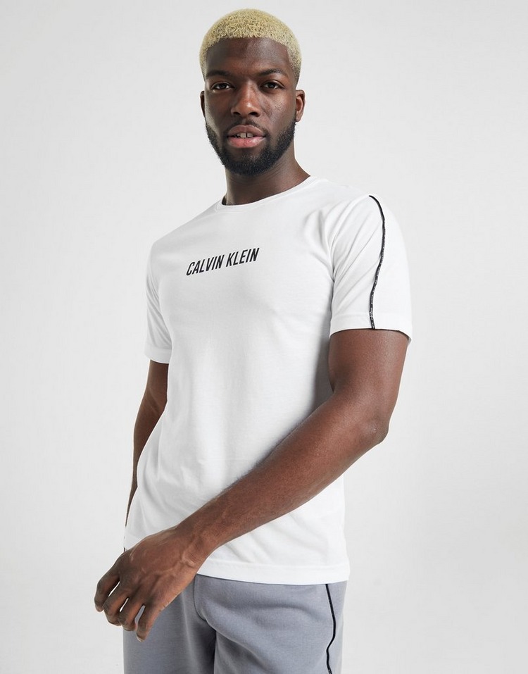 Buy White Calvin Klein Performance Piping T-Shirt | JD Sports | JD ...