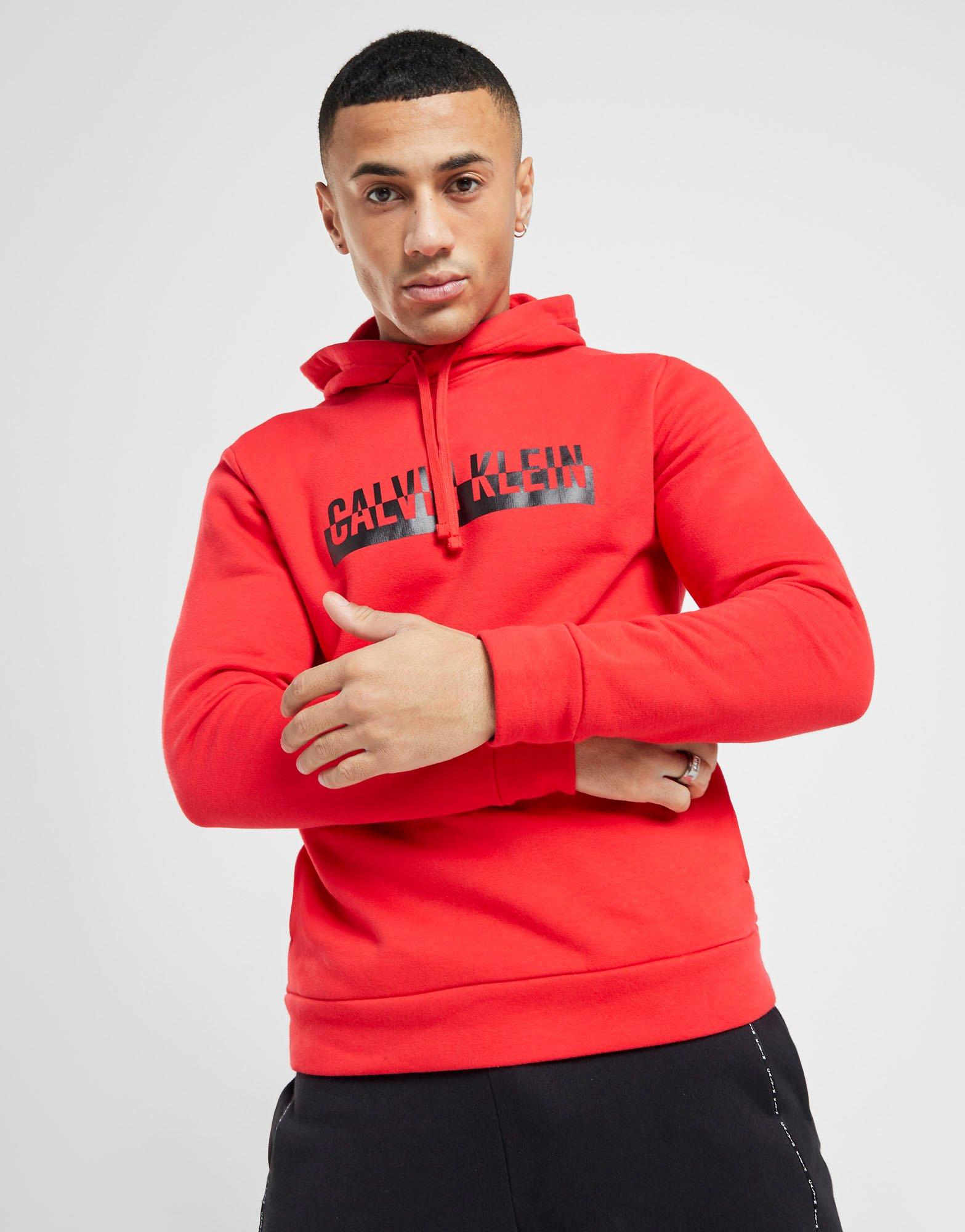 calvin klein red hoodie