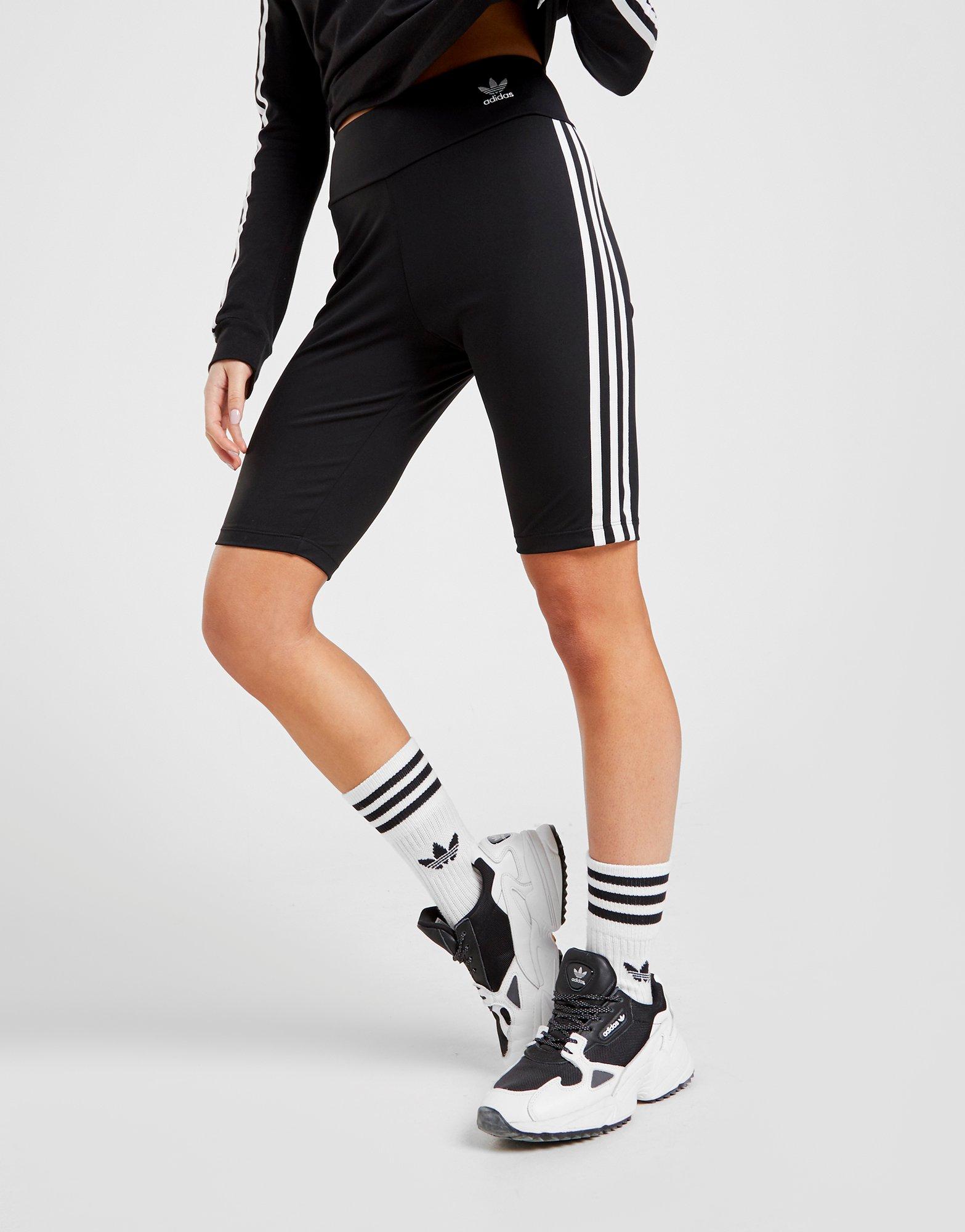 adidas 3 stripe biker shorts