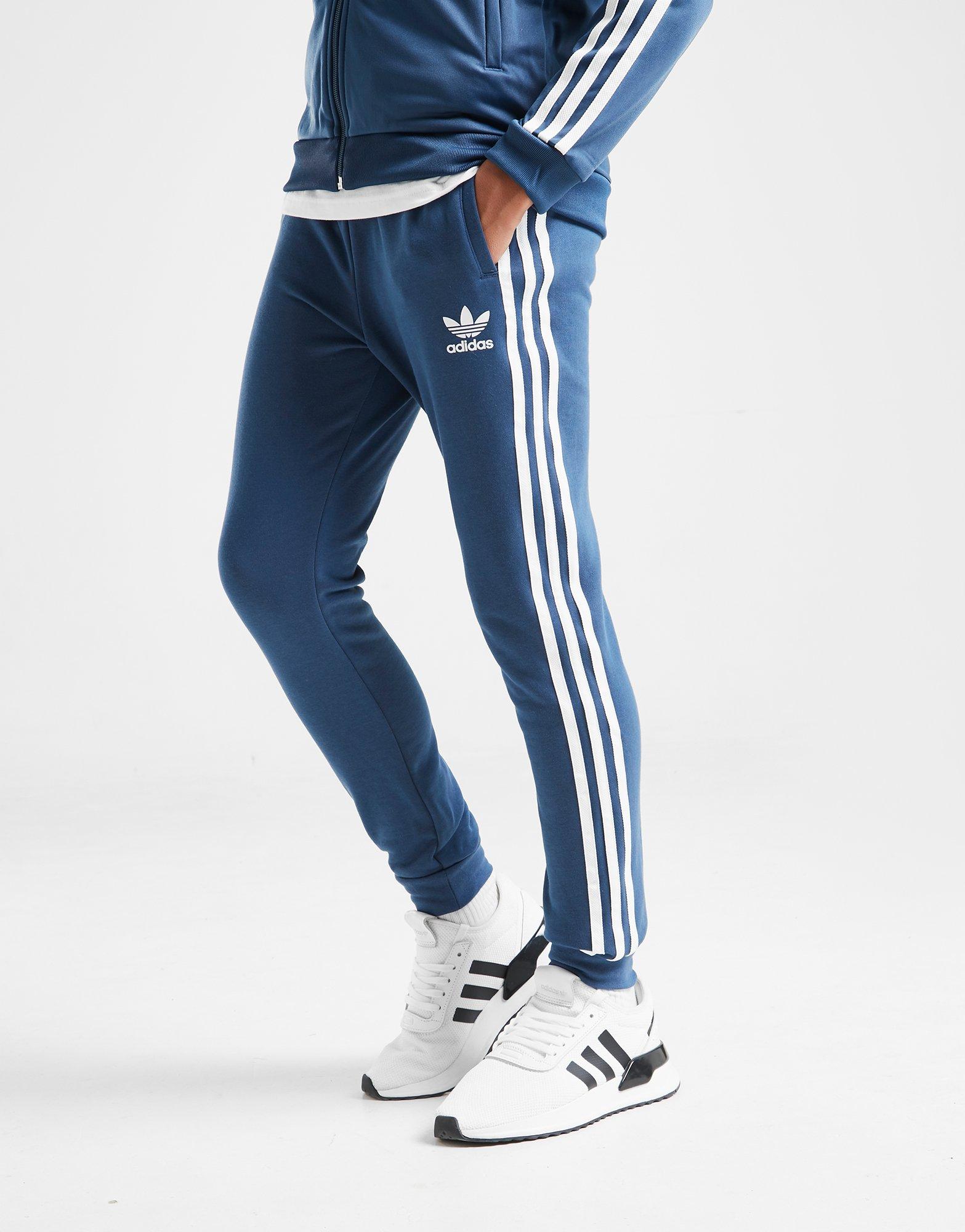 adidas originals trefoil stripe fleece track pants