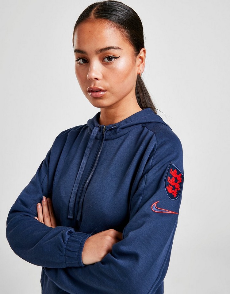 Blue Nike England Cropped Pullover Hoodie JD Sports