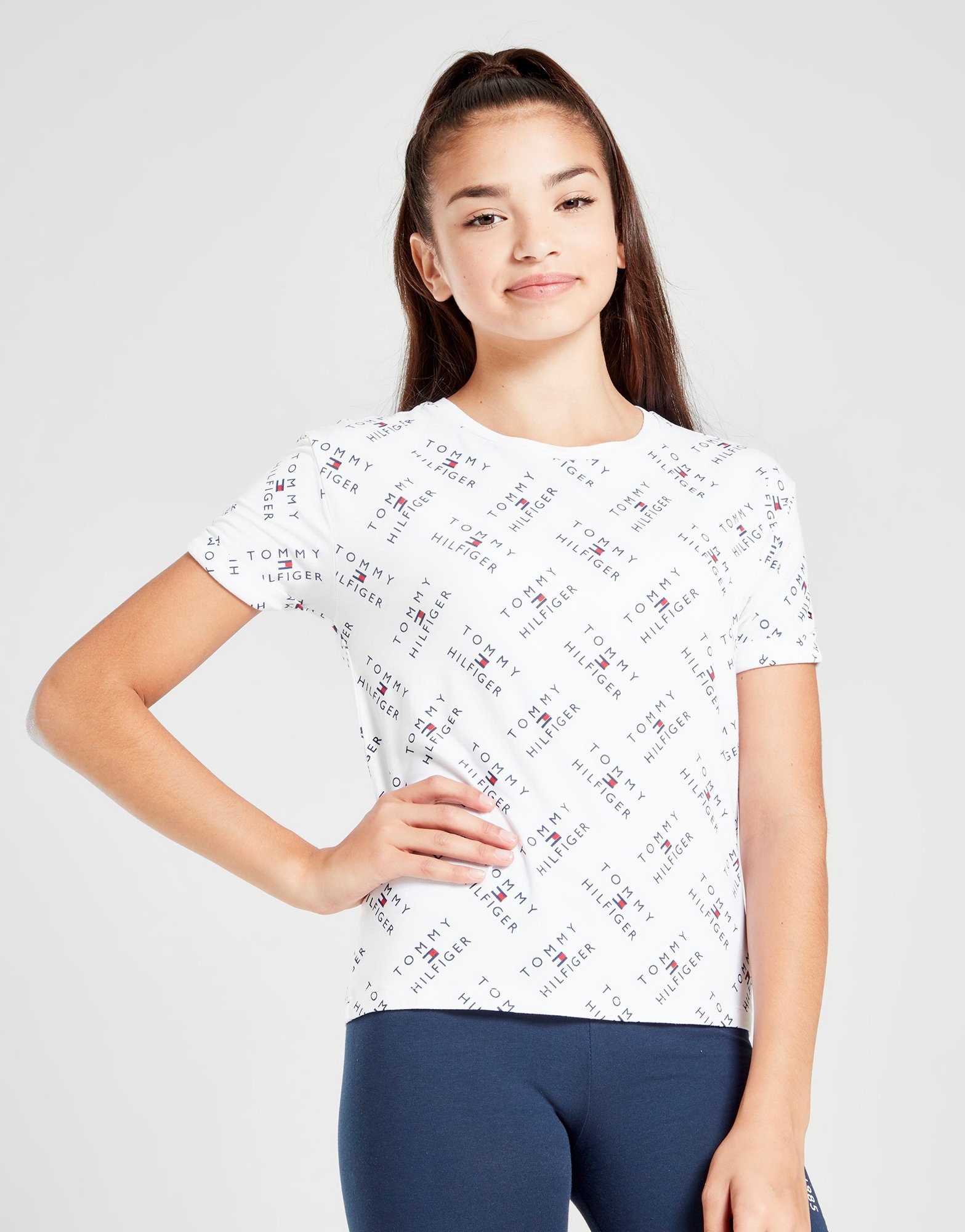 Buy White Tommy Hilfiger Girls' All Over Print TShirt Junior JD