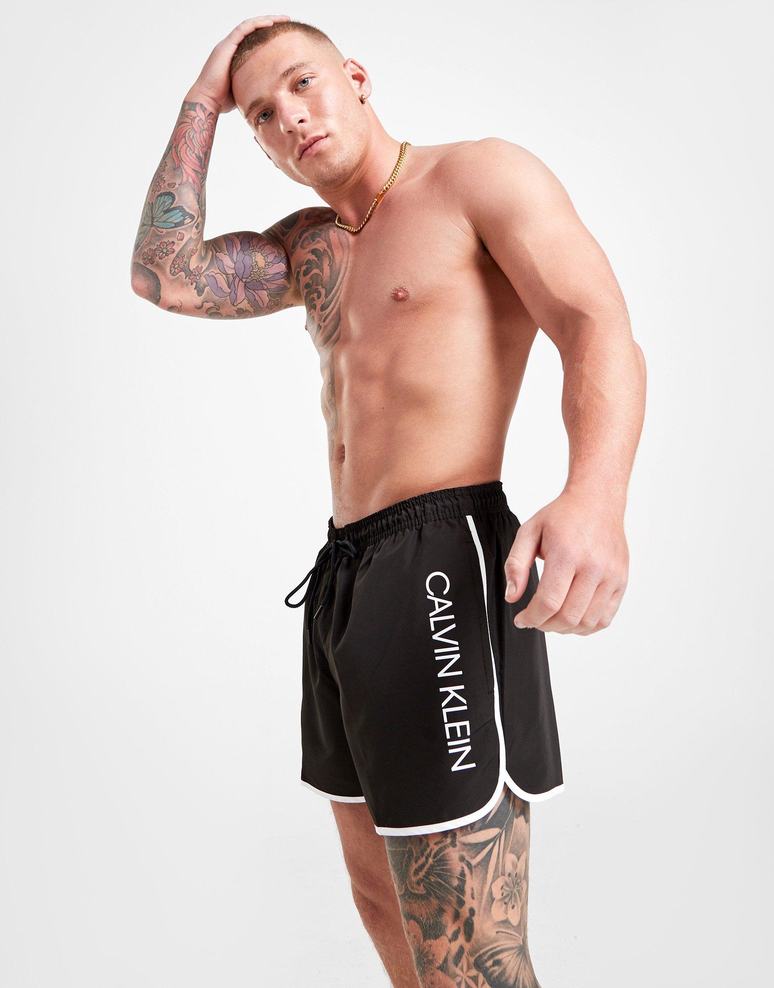 calvin klein piping swim shorts