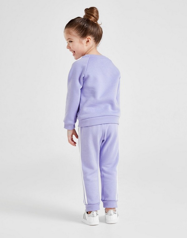 adidas Girls' Box Logo Crew Tracksuit Infant