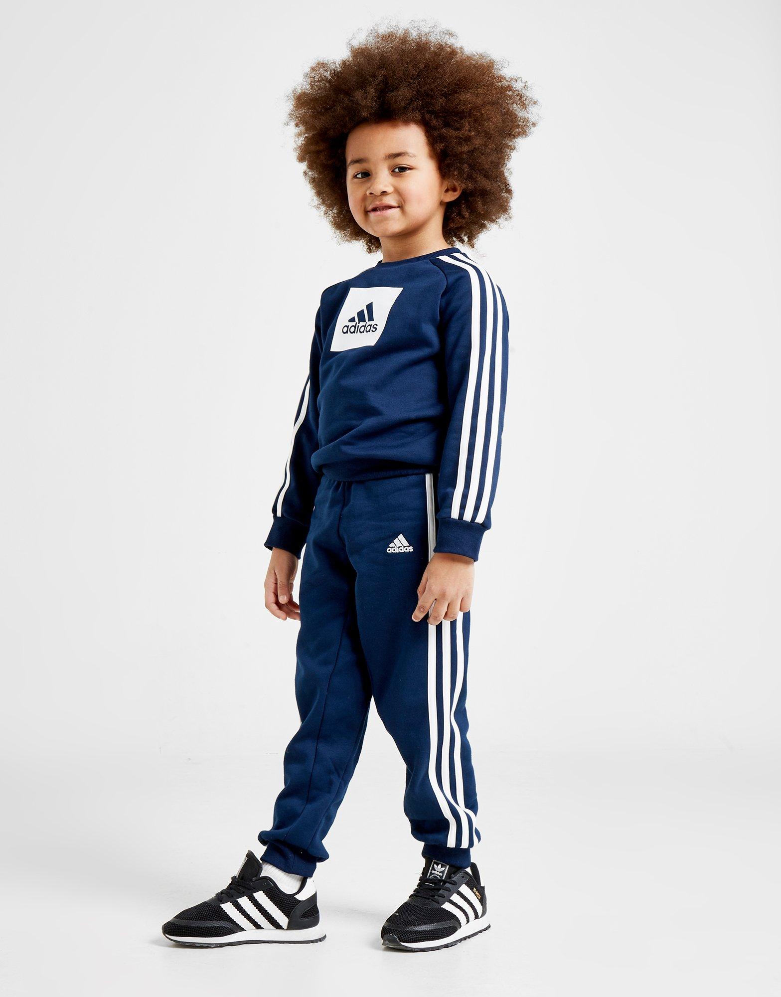 blue adidas tracksuit kids