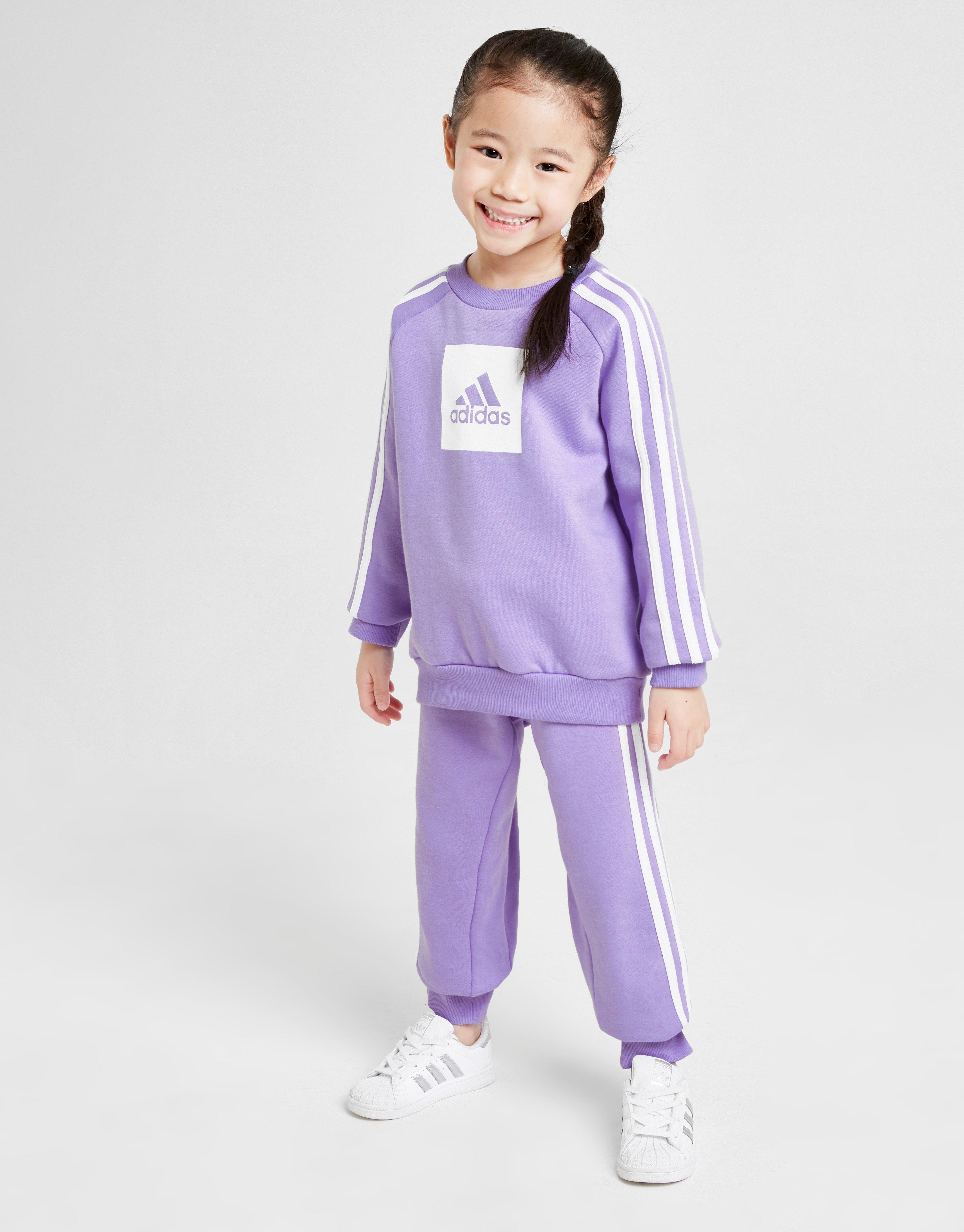 purple adidas jogging suit