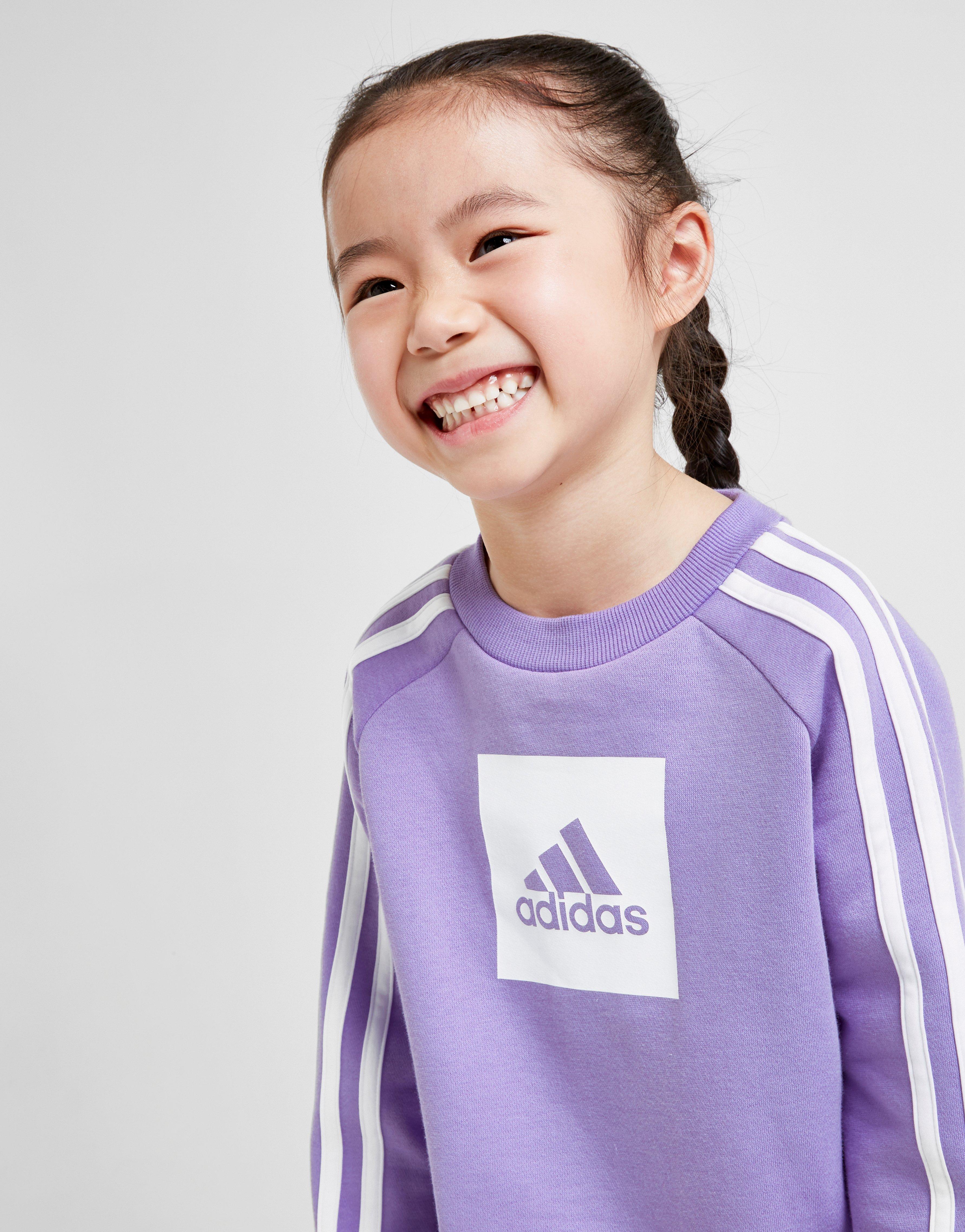 girls purple adidas tracksuit