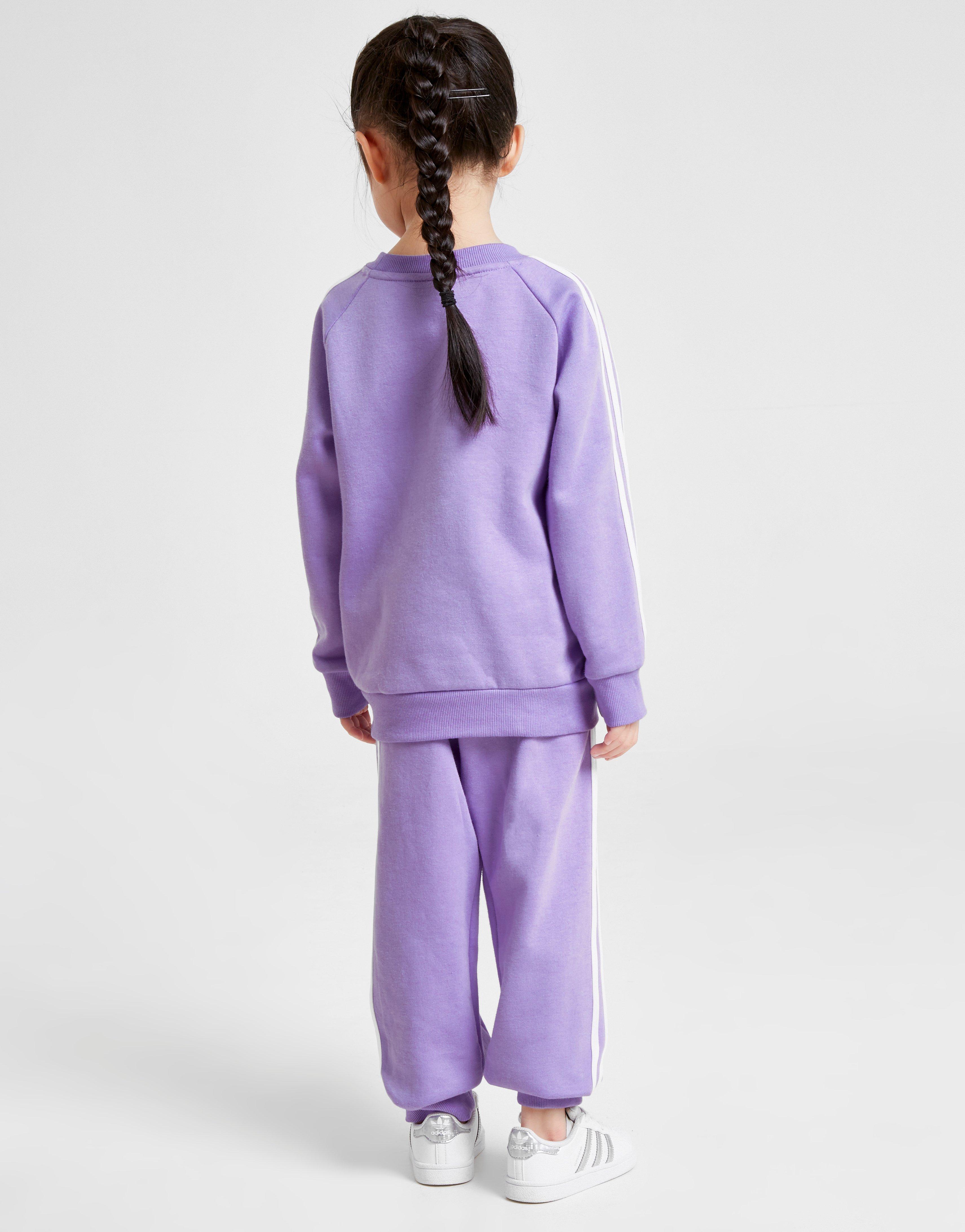 grey and purple adidas tracksuit