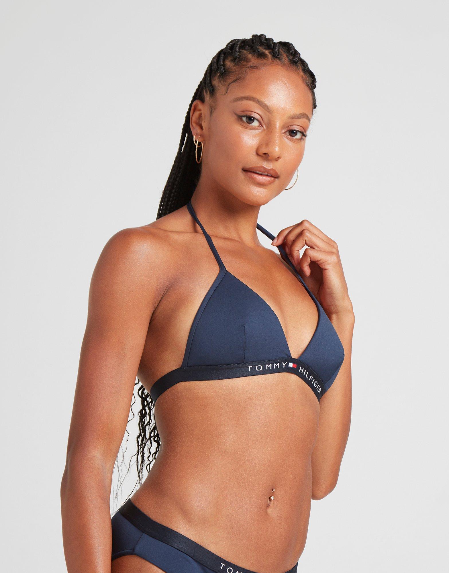 tommy hilfiger logo triangle bikini top