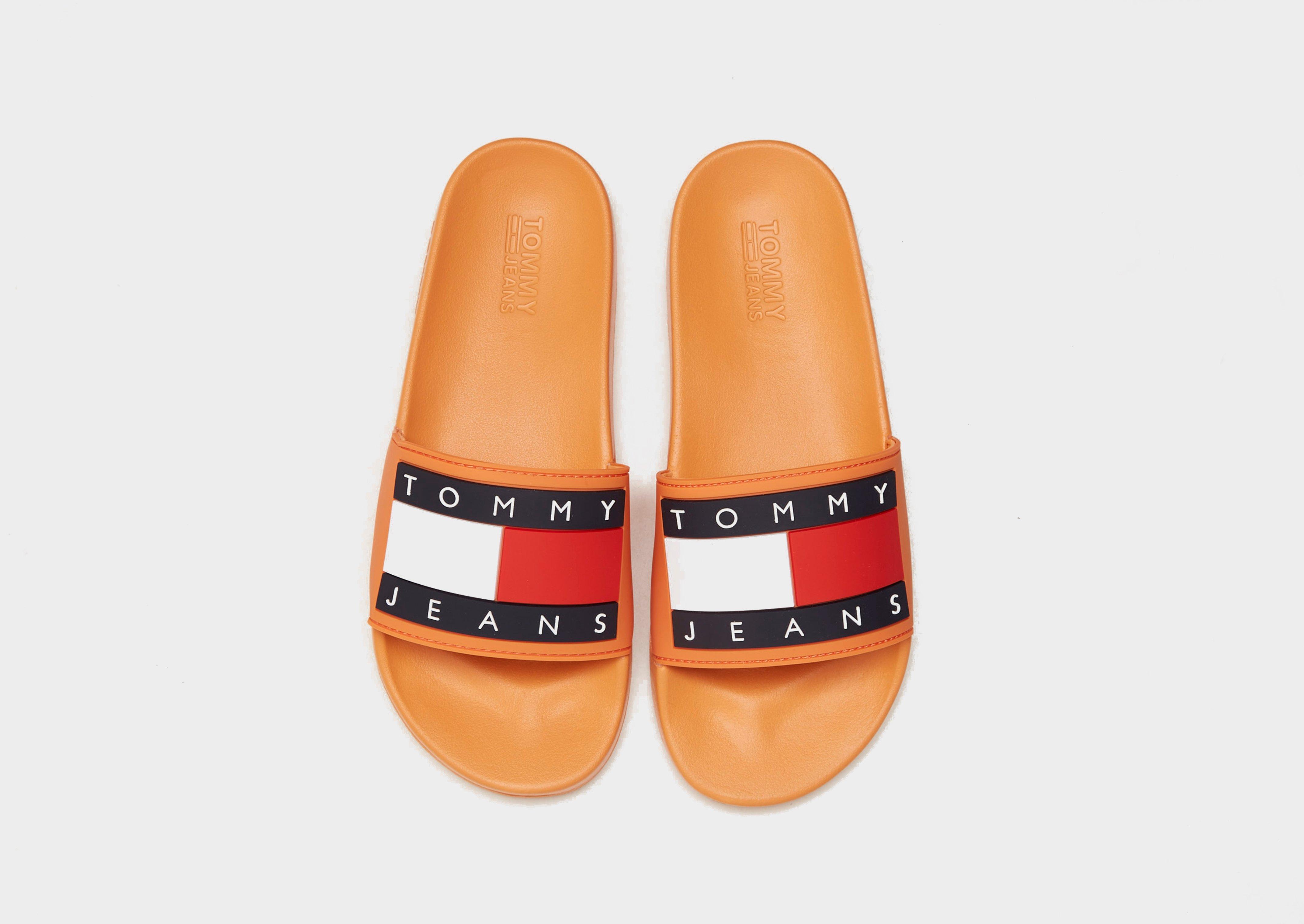 tommy jeans flag slides women's