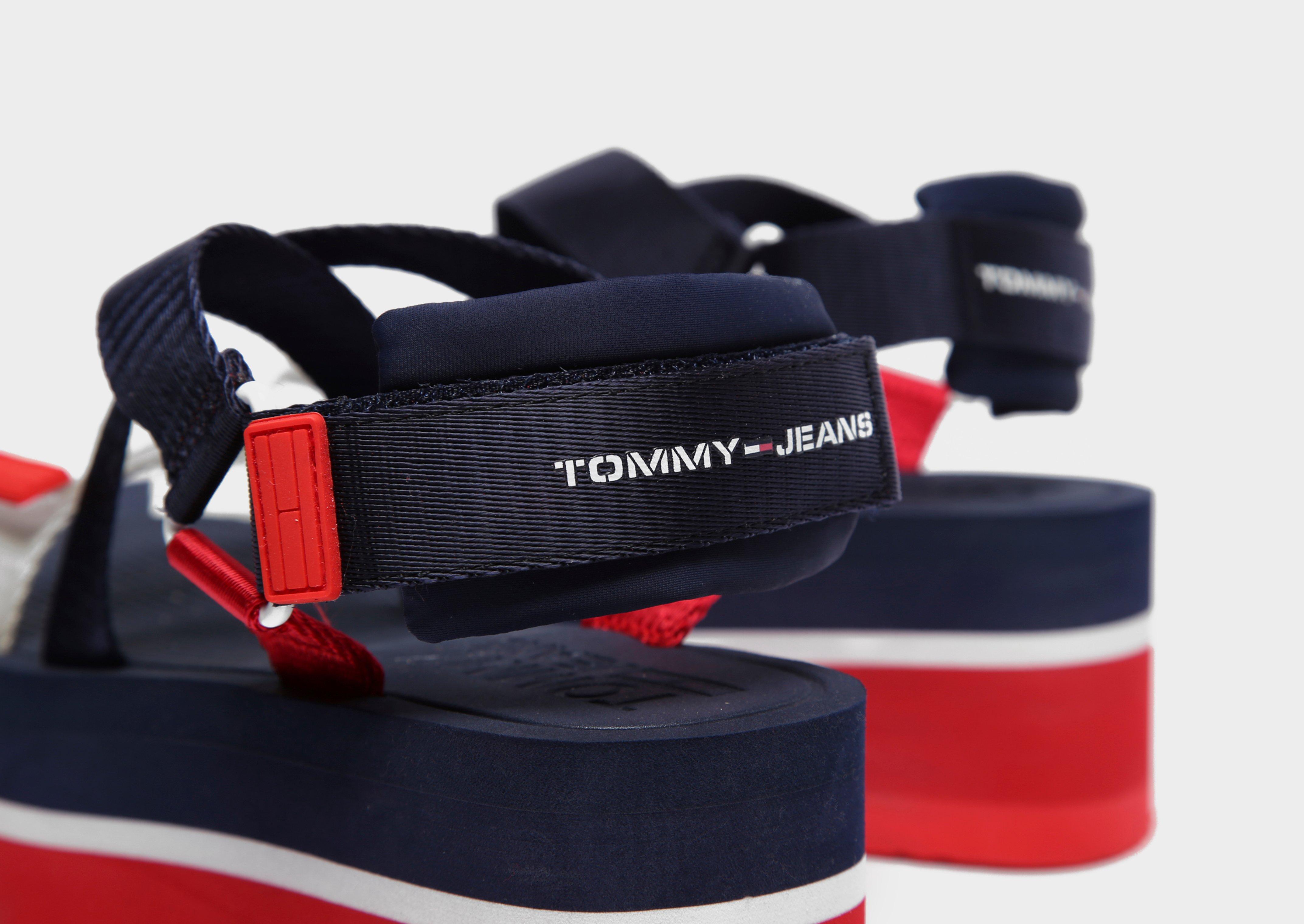 tommy jeans technical navy platform sandals
