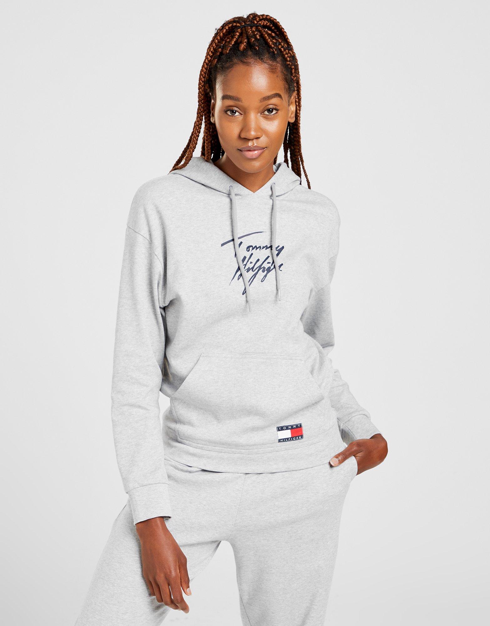 tommy hilfiger grey hoodie womens