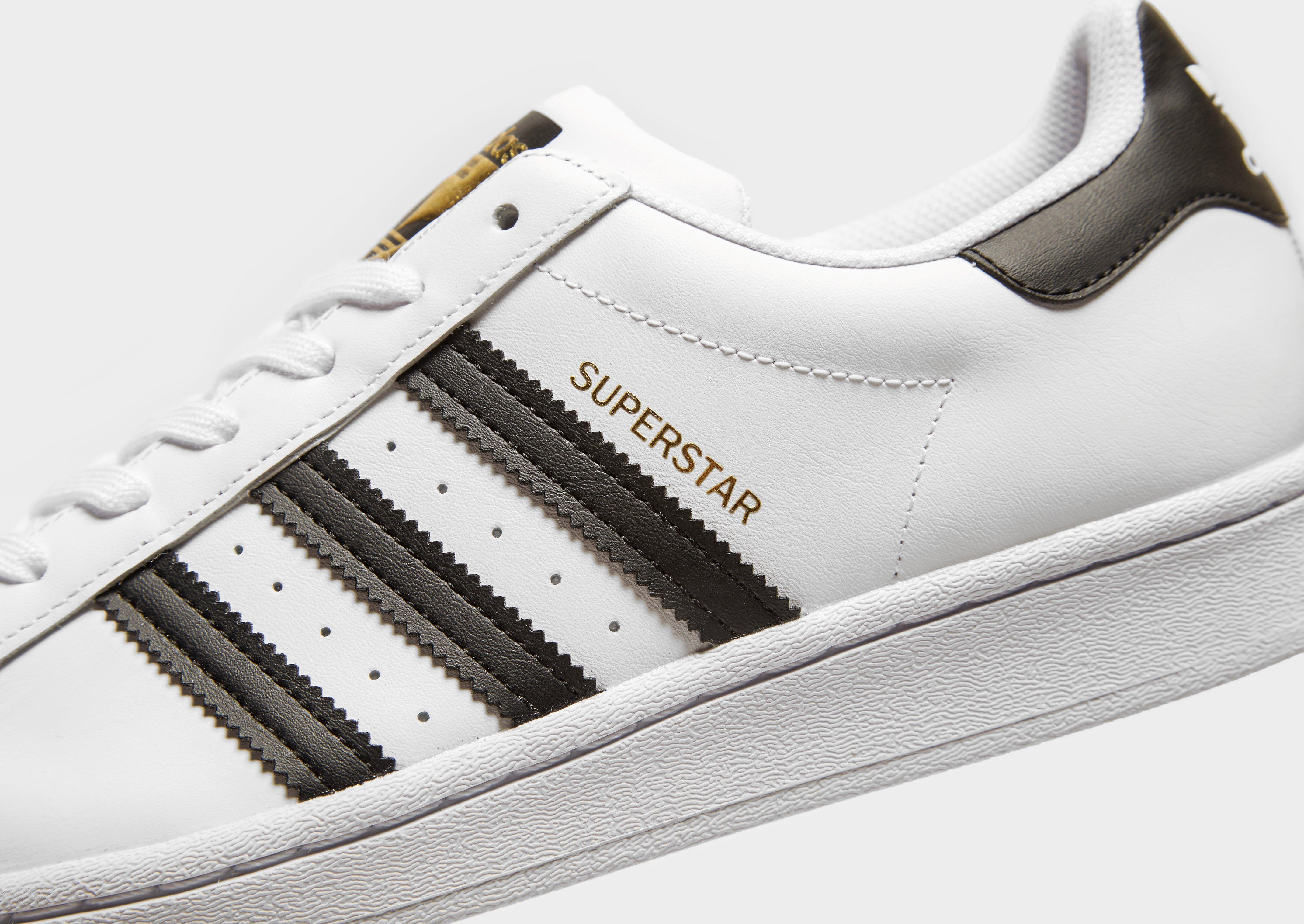 Adidas superstar black and white outlet jd